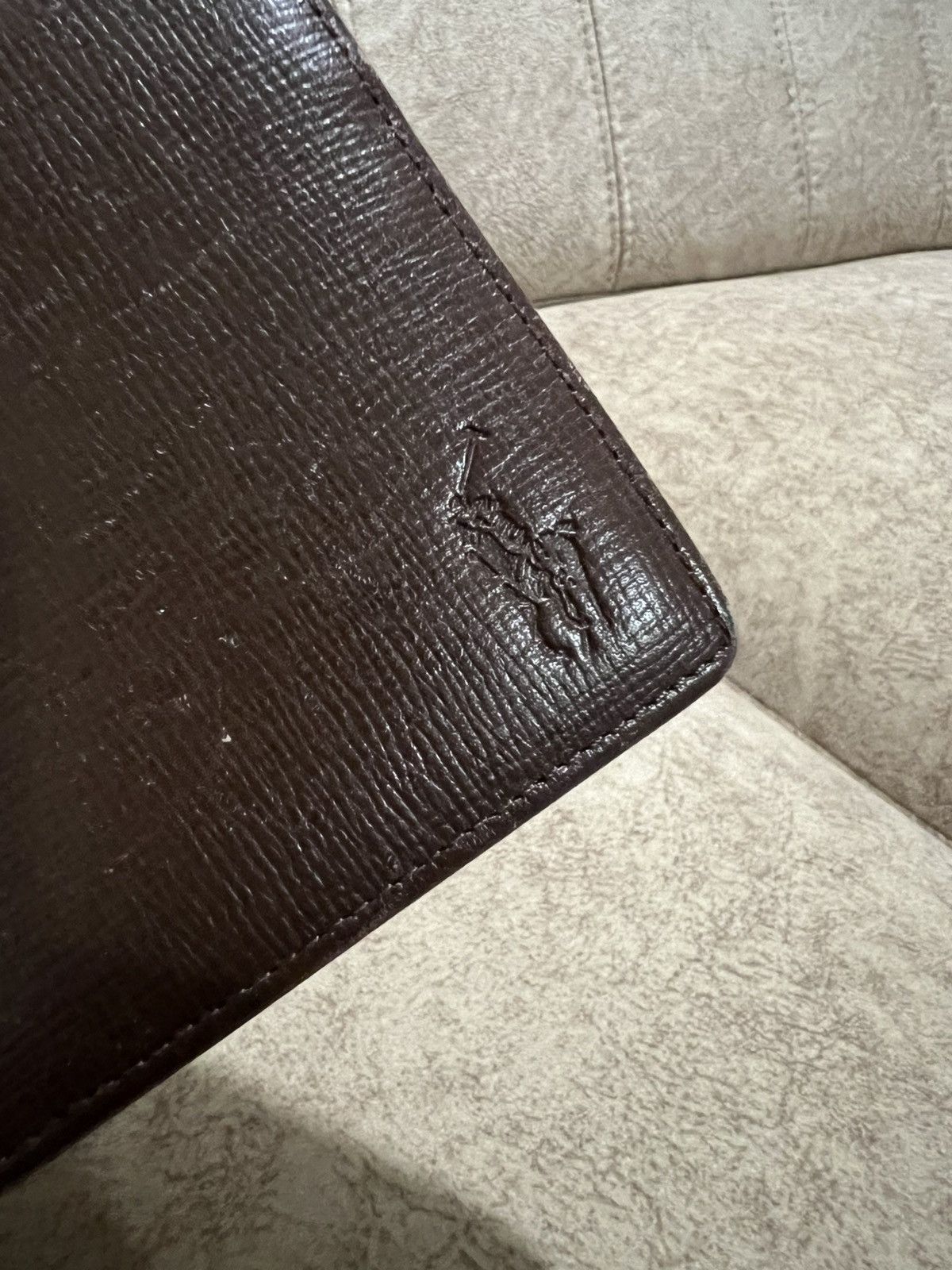 Polo Ralph Lauren 1990s Polo Ralph Lauren Saffiano Leather Bifold Long Wallets Size ONE SIZE - 9 Thumbnail