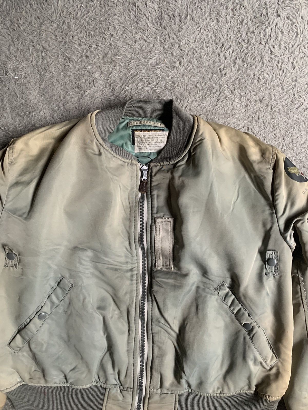 Japanese Brand Vintage Sunfade 50s Buzz Ricksons B15-D MOD Bomber Jacket Size US L / EU 52-54 / 3 - 2 Thumbnail