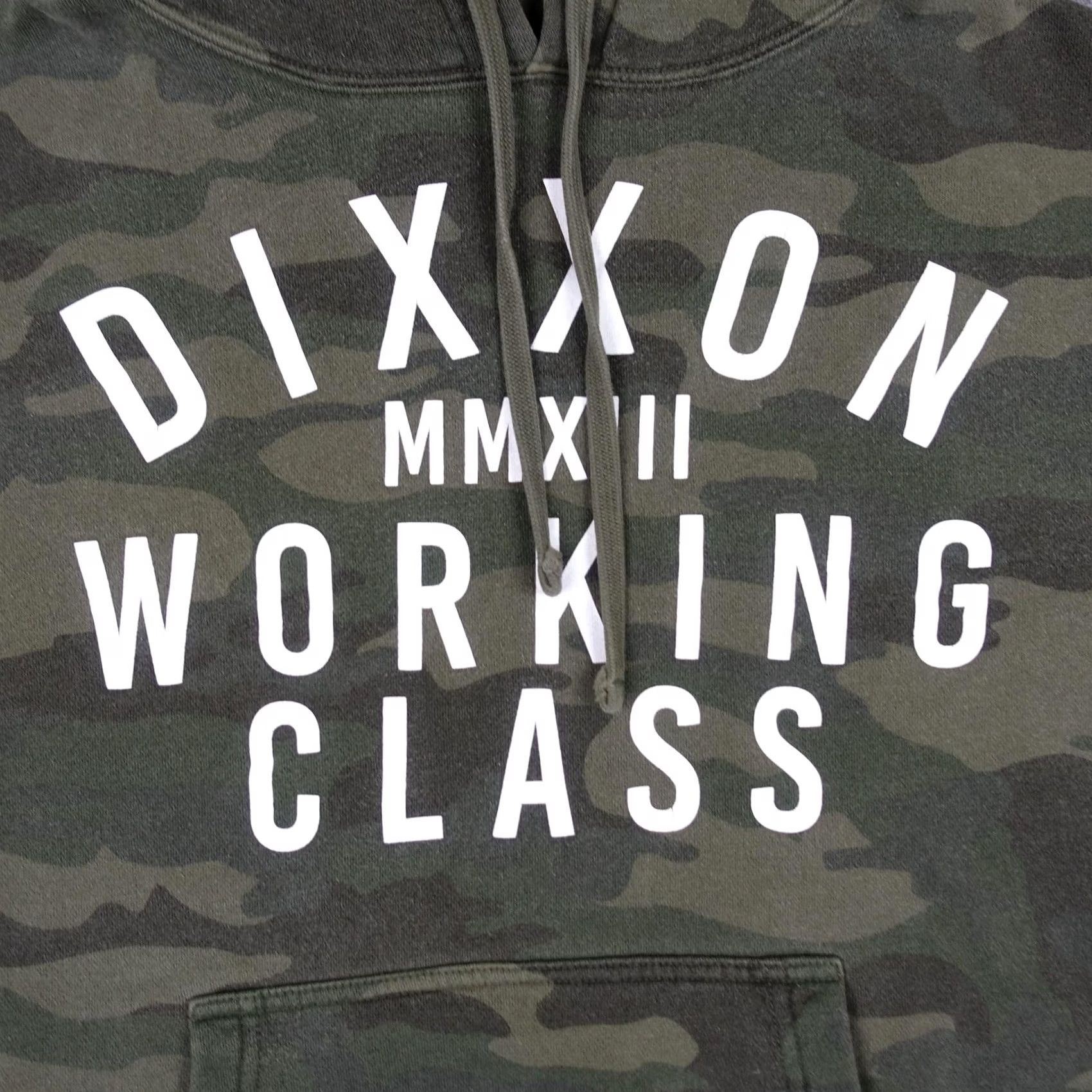 Vintage Dixxon Hoodie Mens M Green Camo Working Class Pullover Sweatshirt Hooded Crew Neck Pockets Graphic Print Satin Size US M / EU 48-50 / 2 - 2 Thumbnail
