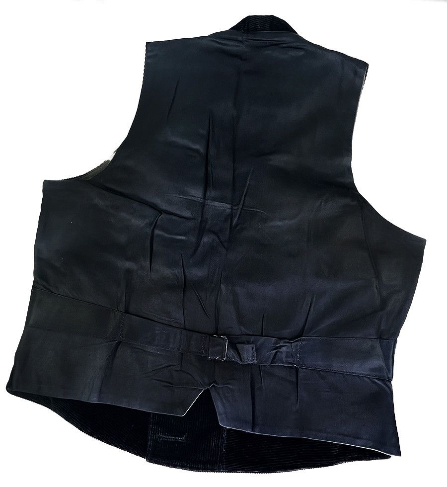 Other Black Double Breasted Corduroy Vintage Vest Size 38R - 4 Thumbnail