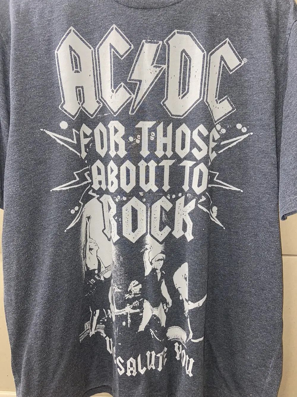 Band Tees VINTAGE AC/DC FOR THOSE ABOUT TO ROCK WE SALUTE TEE T SHIRT Size US XXL / EU 58 / 5 - 8 Thumbnail
