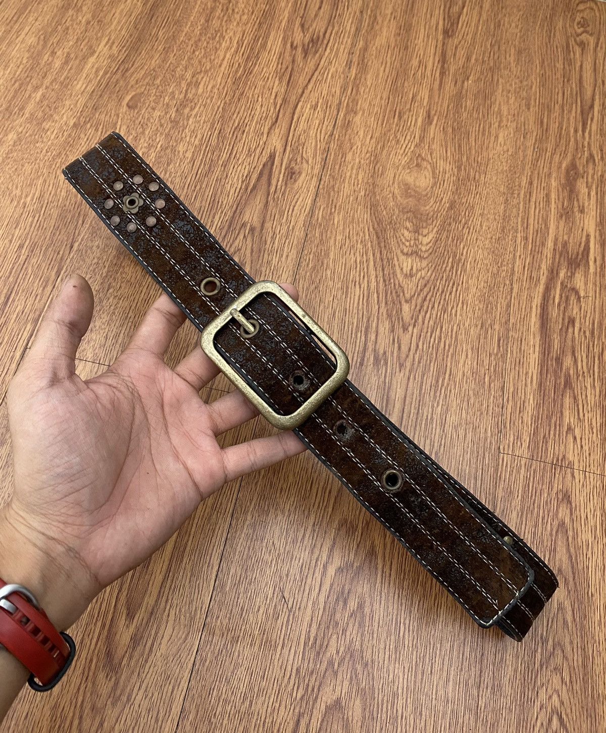 If Six Was Nine × Japanese Brand × KMRii Studded flower suede belt Size ONE SIZE - 3 Thumbnail