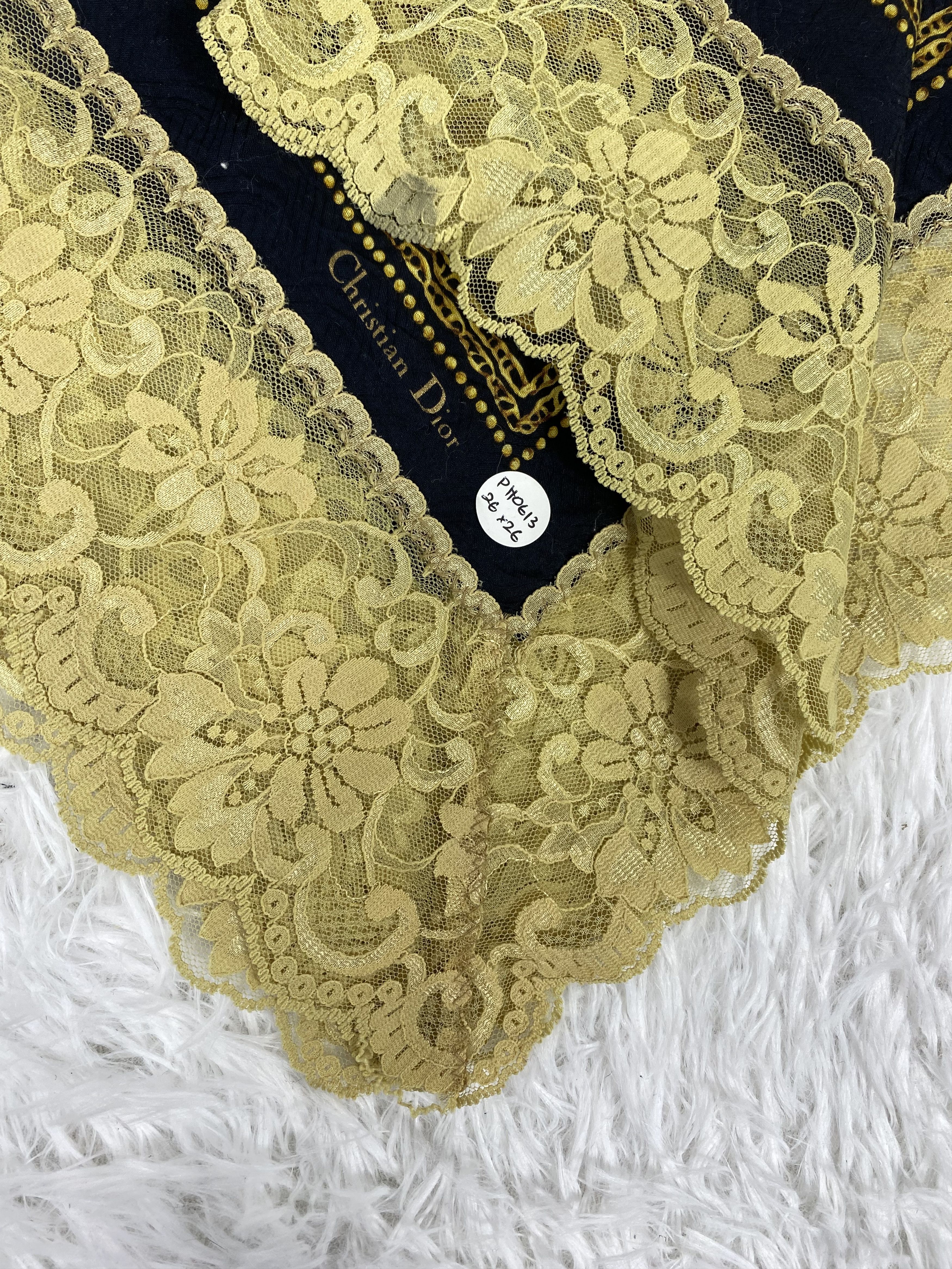 Vintage Vintage Christian Dior Handkerchief Neckerchief PH0613 Size ONE SIZE - 2 Thumbnail