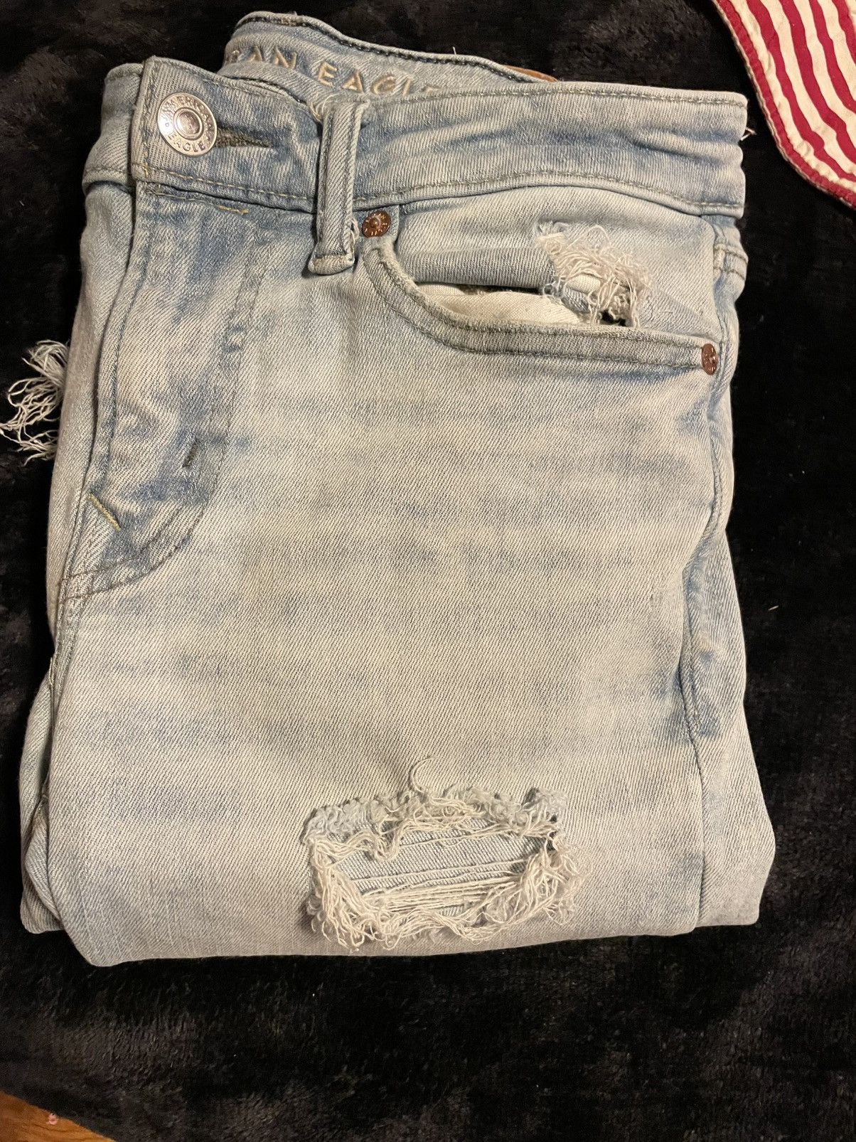 American Eagle Outfitters American eagel ripped skinny jeans airflex 28/30 Size US 28 / EU 44 - 1 Thumbnail