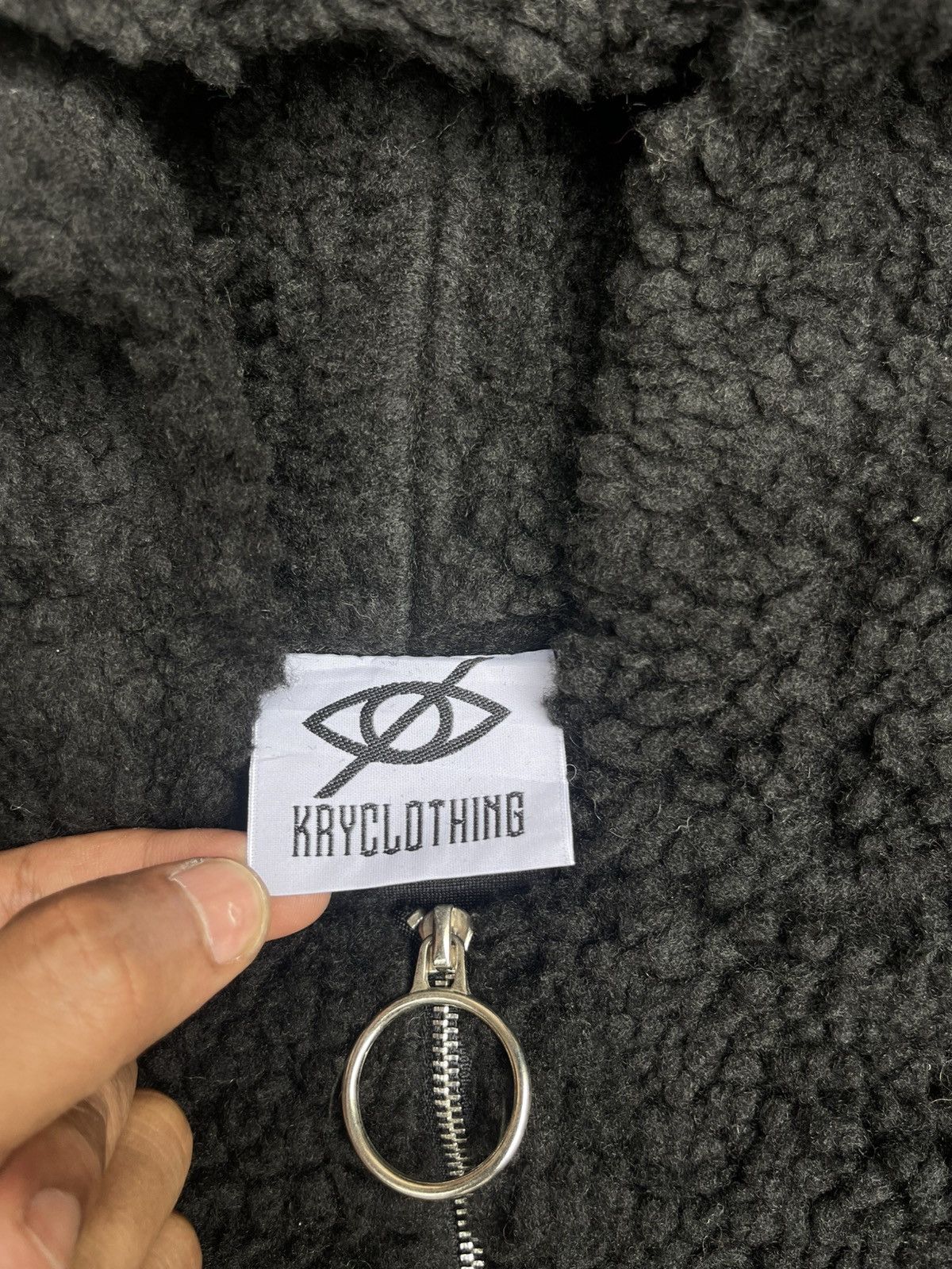 Japanese Brand KRYCLOTHING “Near Death” Fleece Half-Zip Hooded Size US L / EU 52-54 / 3 - 4 Thumbnail
