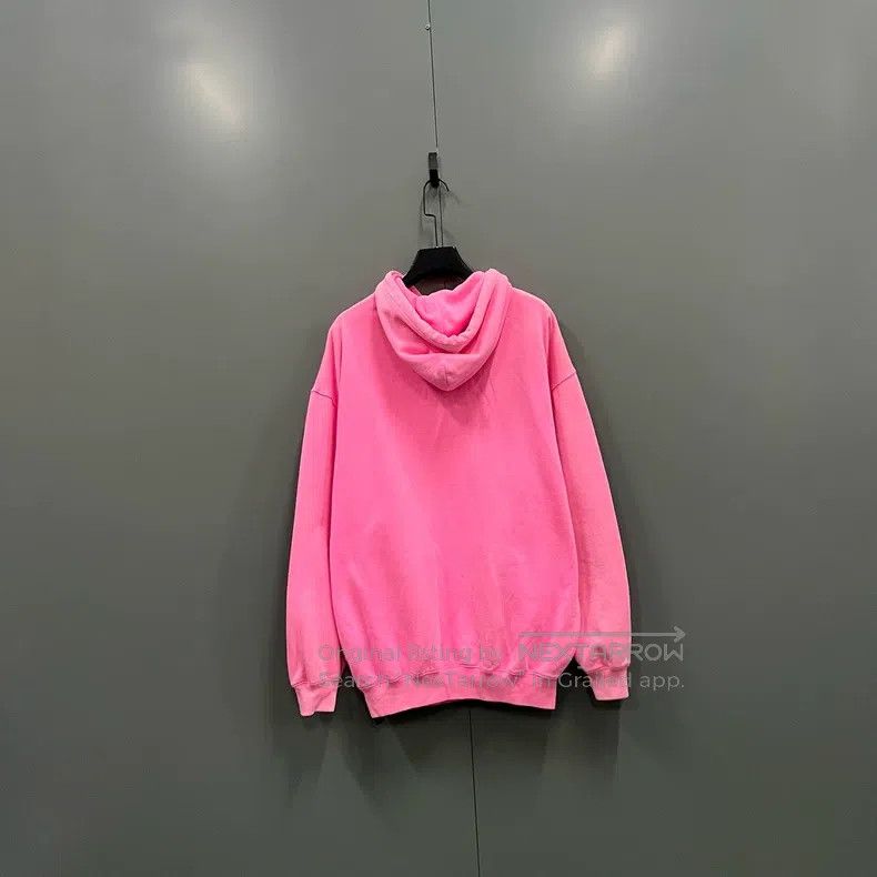 Balenciaga Balenciaga Pink Small Logo Hoodie Size US M / EU 48-50 / 2 - 2 Thumbnail