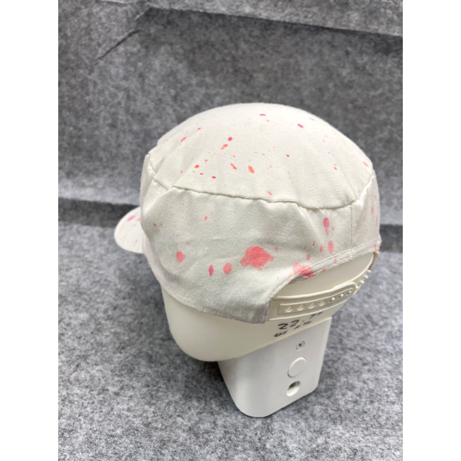 Pinko Paint Splatter Hat Cap Snap Back Adult One Size White Pink 100% Cotton Size ONE SIZE - 5 Thumbnail
