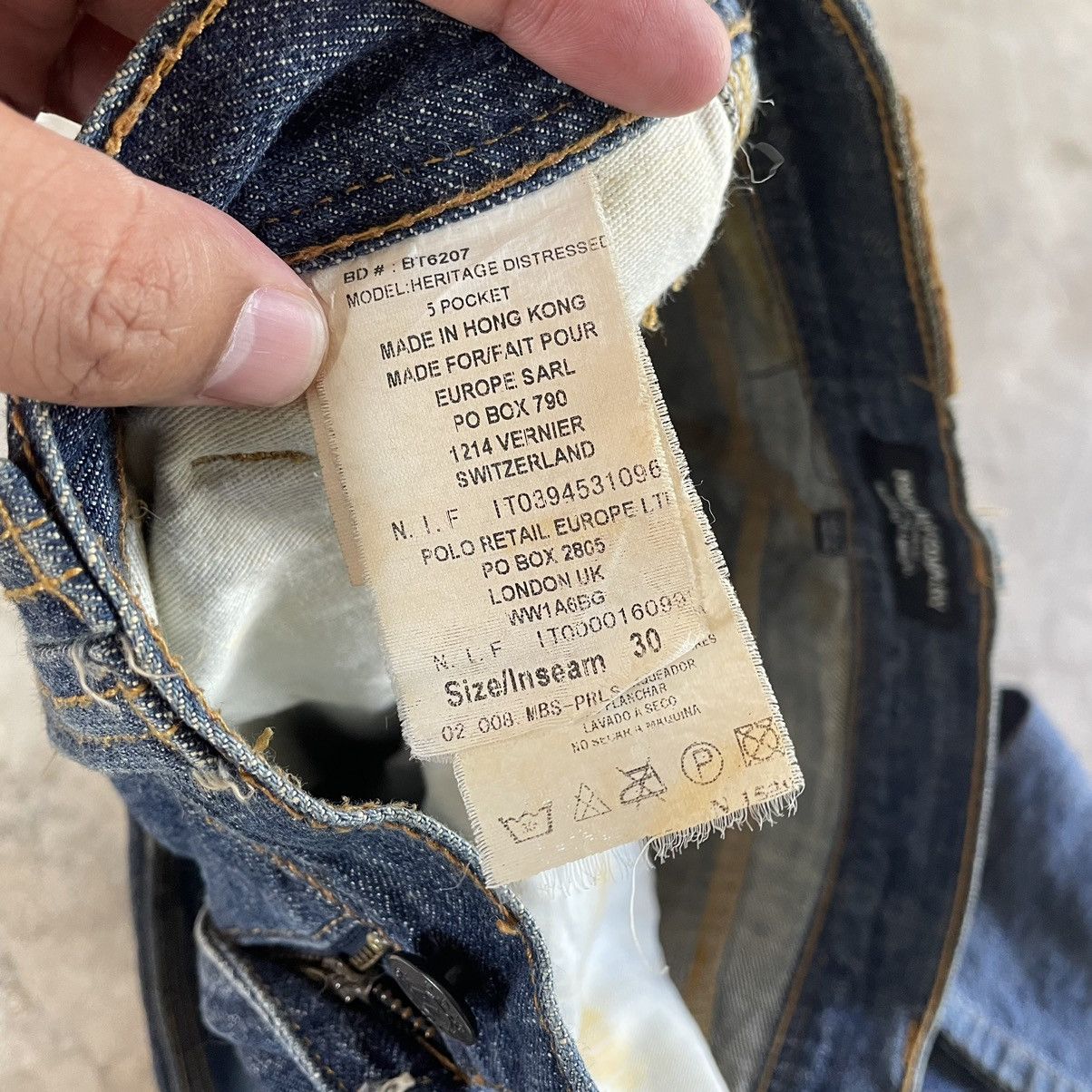 Polo Ralph Lauren × Ralph Lauren × Vintage 🔥🔥Vintage Polo Ralph Lauren Stoned Washed Regular Jeans Size US 31 - 13 Thumbnail