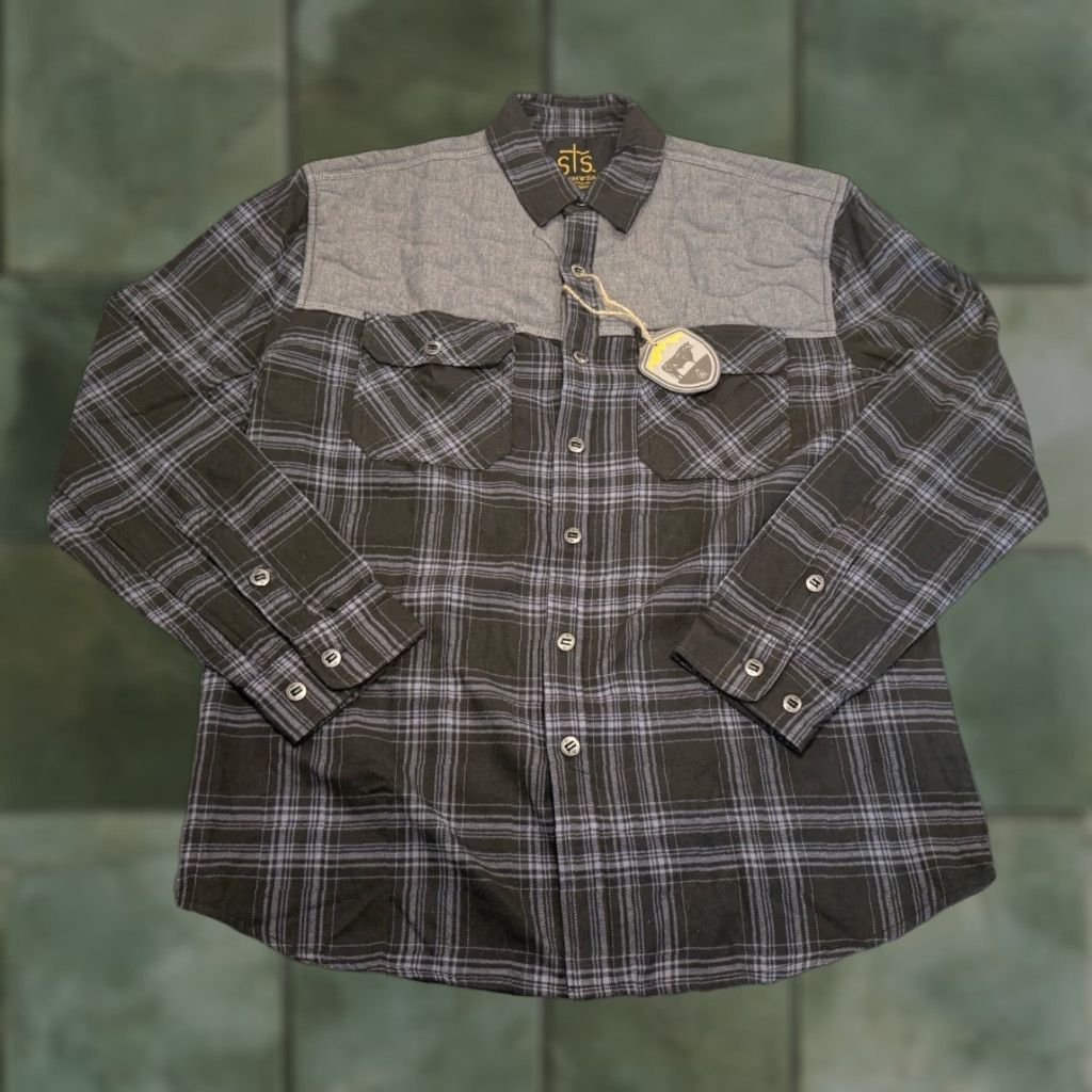 Vintage VINTAGE StS Ranchwear Men Shirt Long Sleeve Casual Workwear Cotton Plaid Quilted Fall Winter Size US S / EU 44-46 / 1 - 1 Thumbnail
