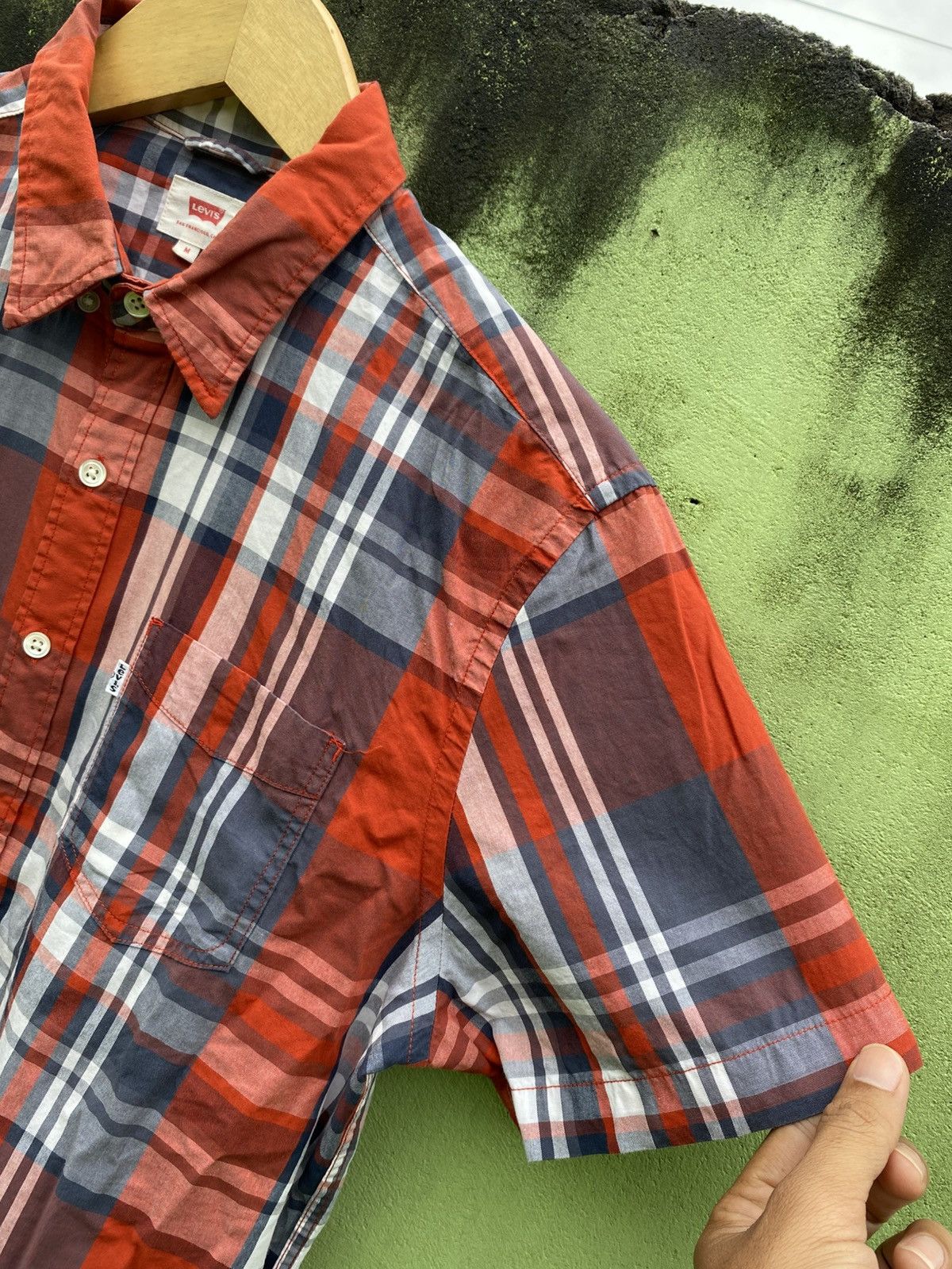 Levi's Levi’s Red Navy Plaid Short Sleeve Shirt Classic Summer Look Size US M / EU 48-50 / 2 - 4 Thumbnail