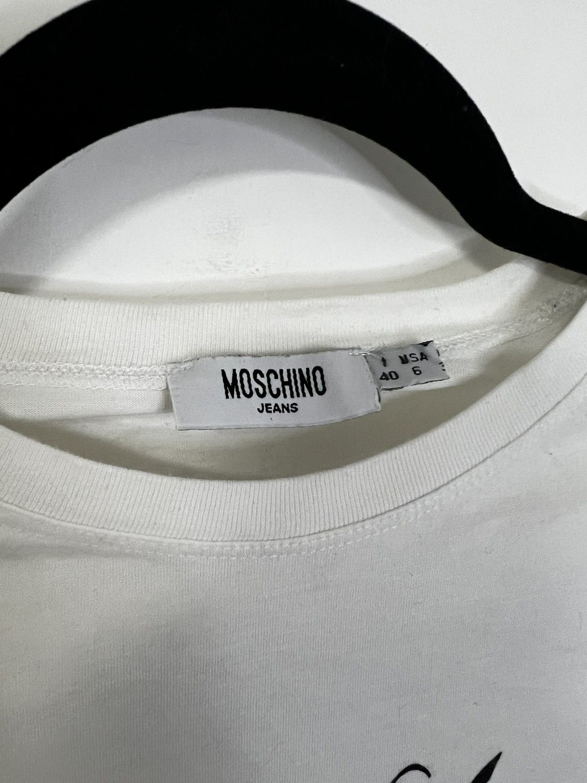 Moschino Moschino short sleeve t-shirt s/m white strass Size M / US 6-8 / IT 42-44 - 3 Thumbnail