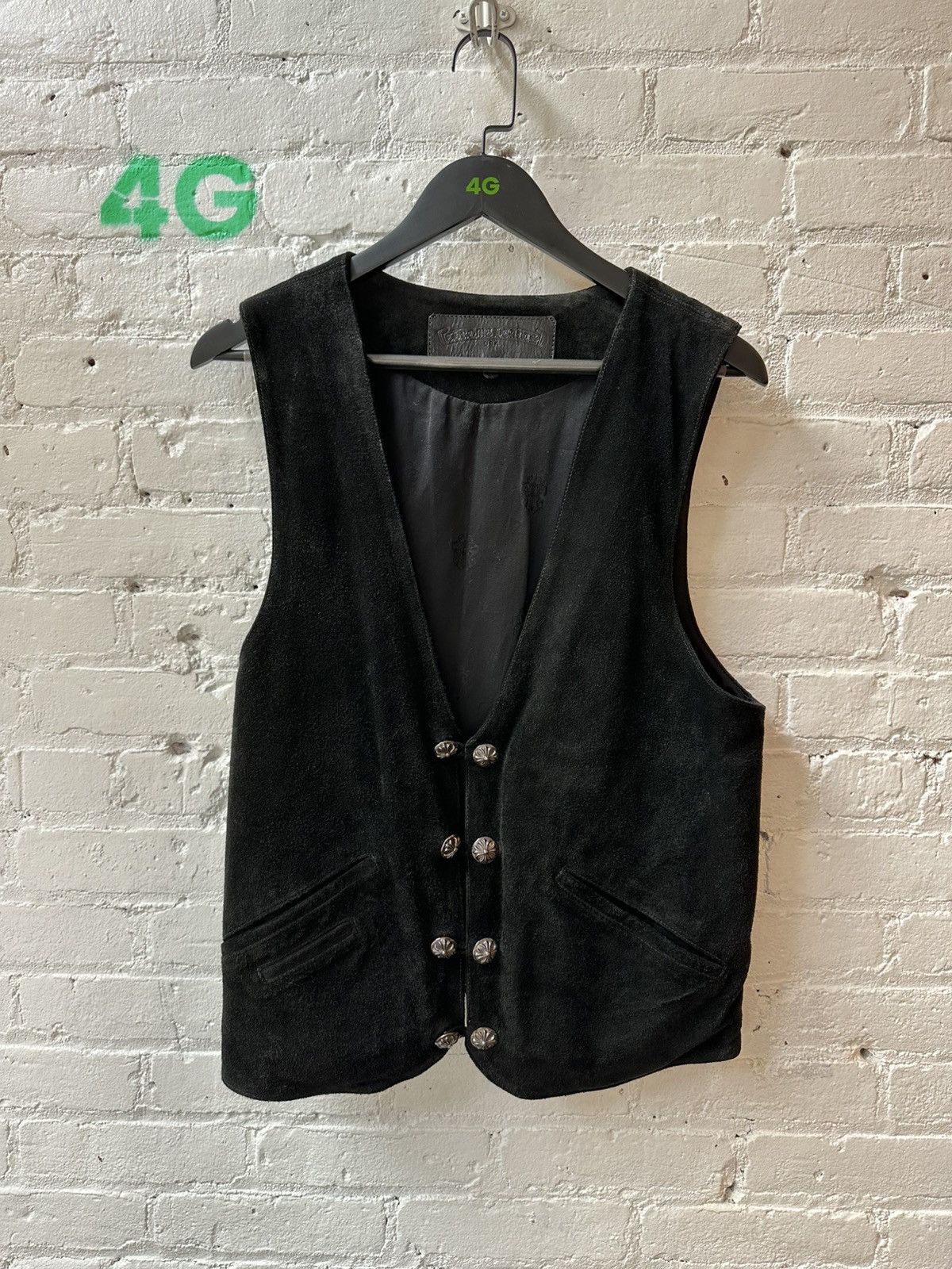 Chrome Hearts CHROME HEARTS SUEDE LEATHER VEST Size US XL / EU 56 / 4 - 1 Thumbnail