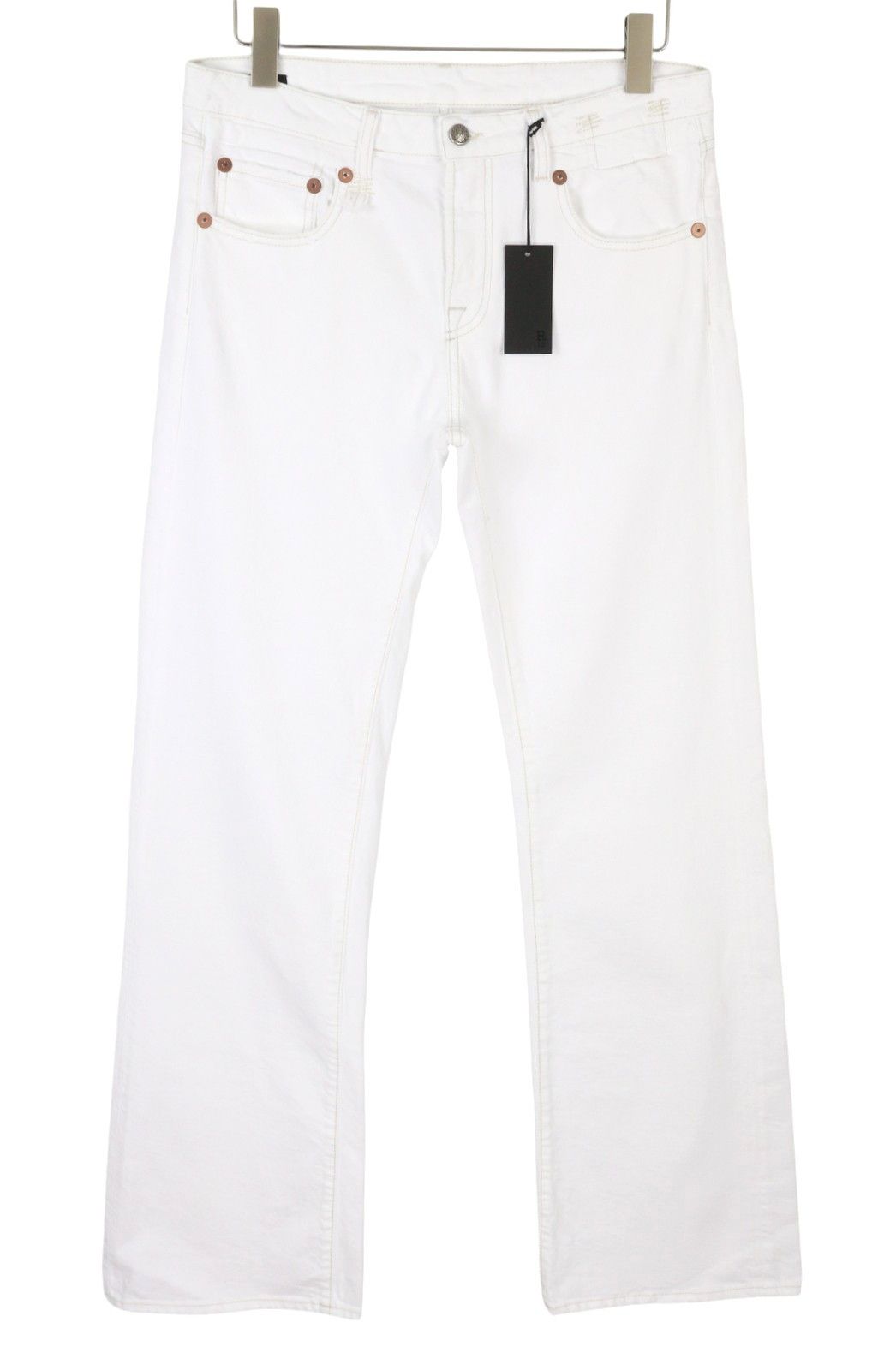 R13 BOY FLARE 31 Aerin White Stretch Zip Fly Denim Jeans 87162 Size 31" - 2 Thumbnail