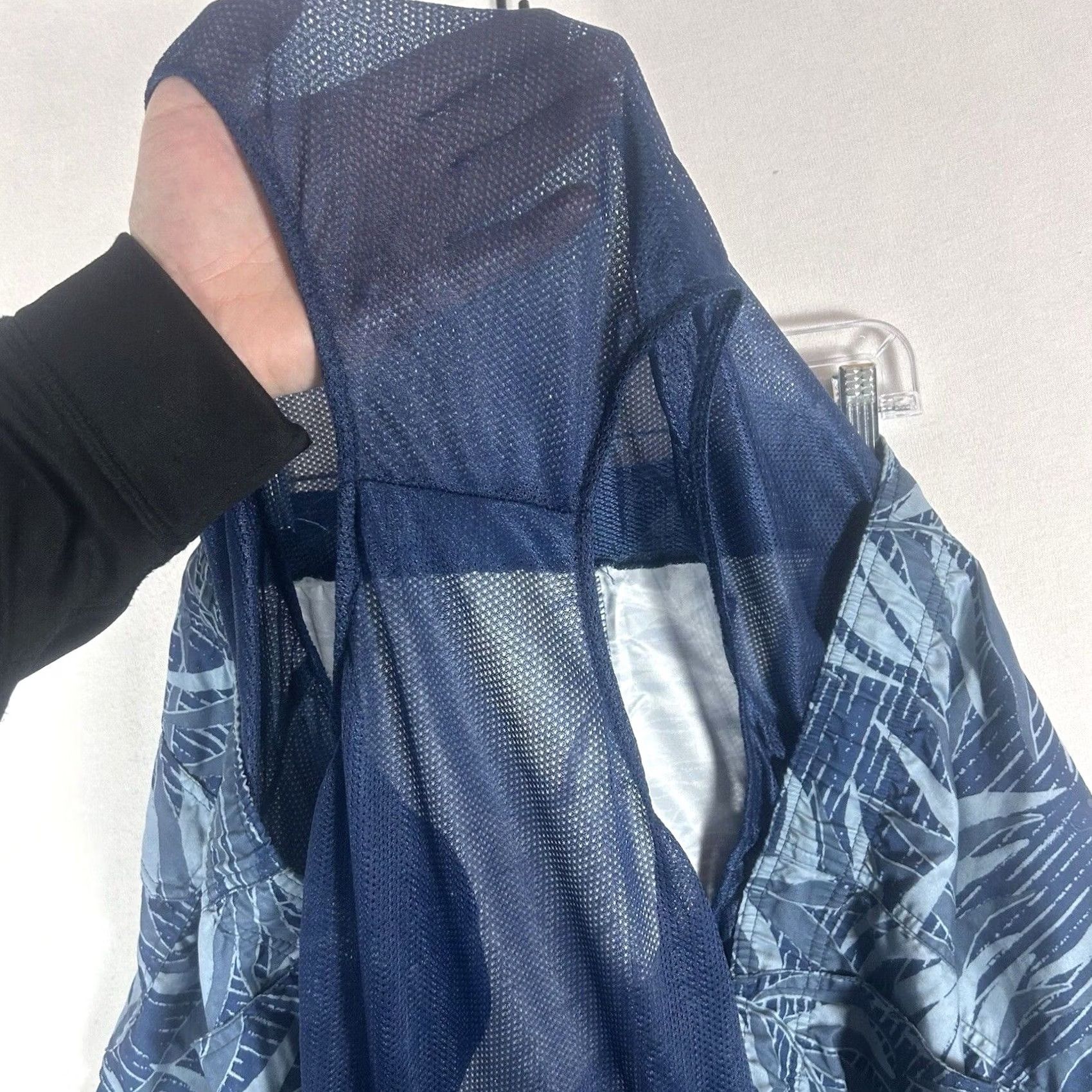 Vintage OP Ocean Pacific Mens 3XL Swim Trunks Blue Palm Leaf Print Drawstring Pockets Size ONE SIZE - 4 Thumbnail
