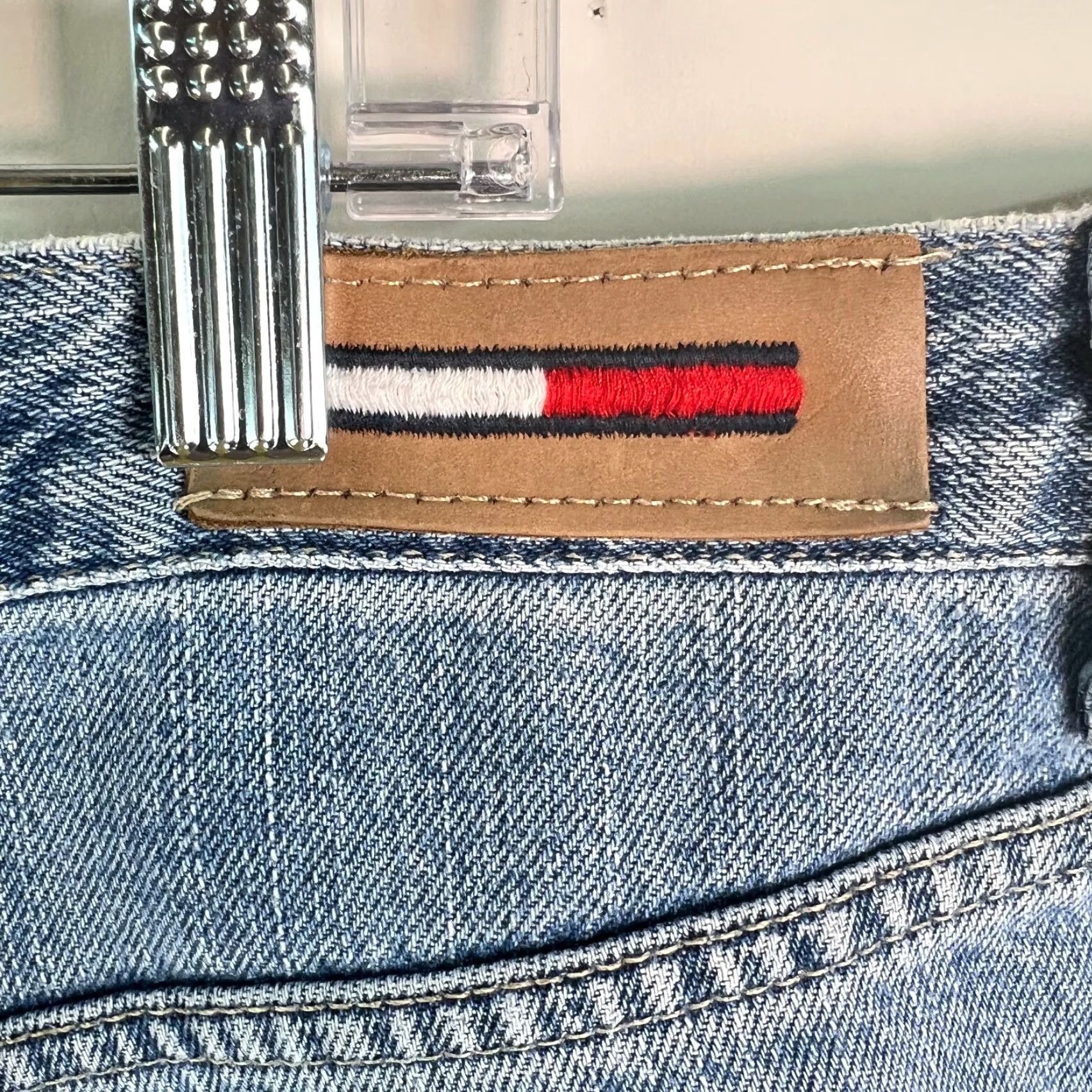 Tommy Hilfiger Tommy Hilfiger Womens Regular Fit Mid Rise Denim Blue Cropped Jeans Size 16 Size 38" / US 16 / IT 52 - 7 Thumbnail