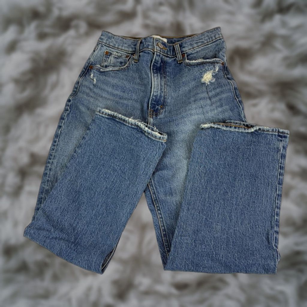 Abercrombie & Fitch Abercrombie & Fitch Jeans Womens 27 Ultra High Rise Kick Flare Distressed Denim Size 27" / US 4 / IT 40 - 1 Thumbnail