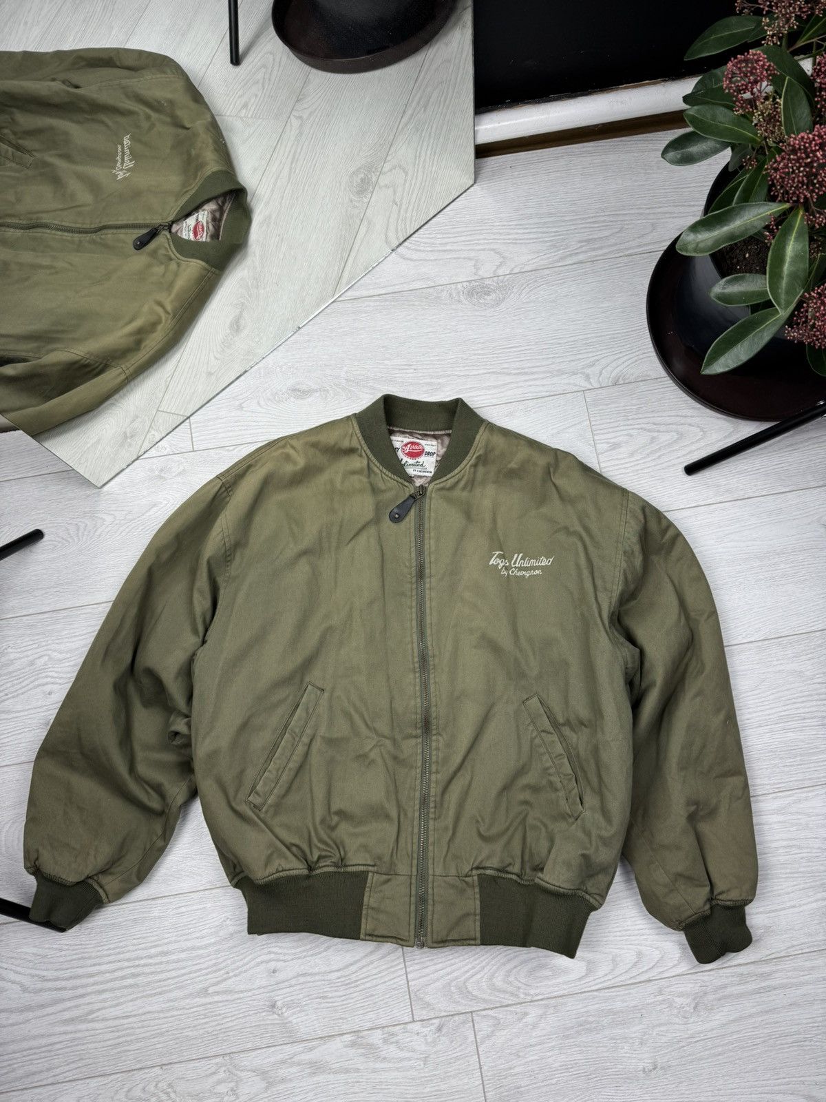 Chevignon × Vintage Chevignon Green Varsity Bomber Embroidered Jacket Size US XXL / EU 58 / 5 - 6 Thumbnail