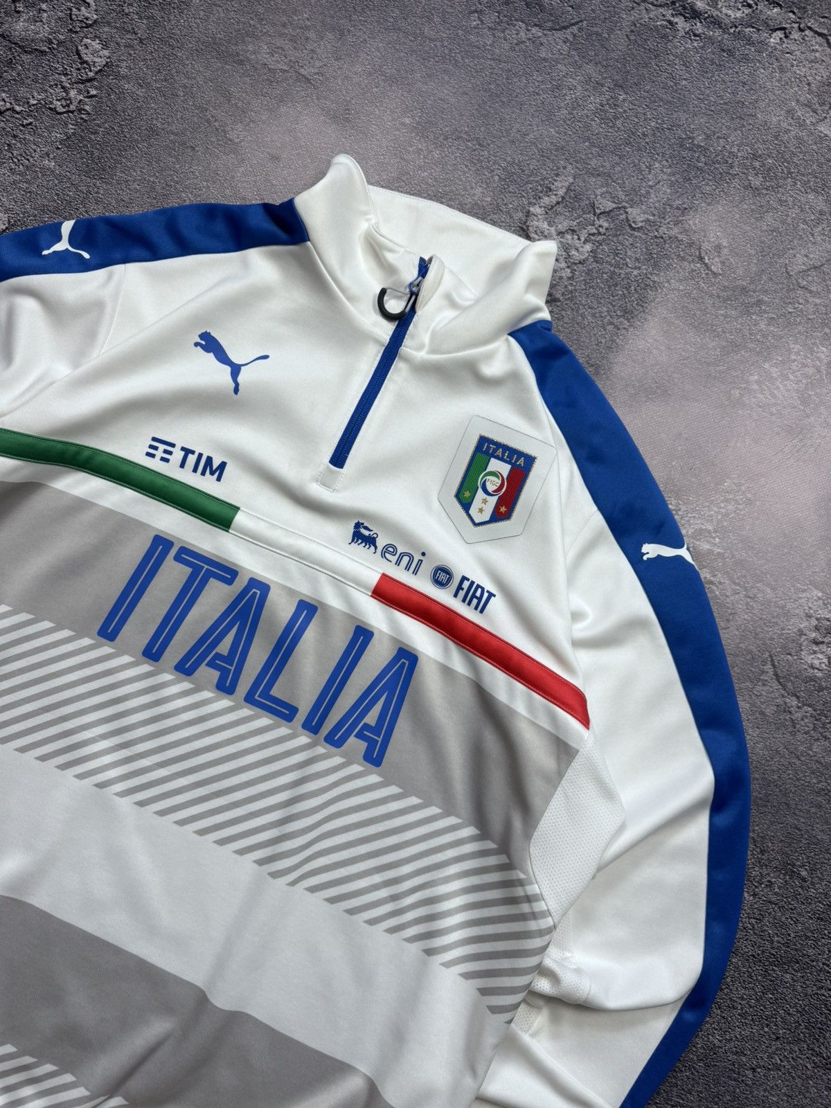 Puma Puma x Italia FIGC Training 1/4 Zip Top Excellent Condition Size US XL / EU 56 / 4 - 2 Thumbnail