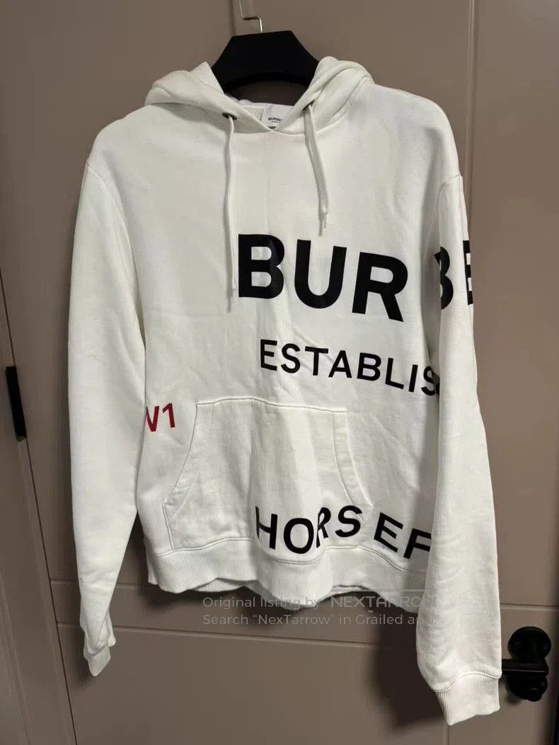 Burberry Burberry Logo Print White Hoodie. Size US S / EU 44-46 / 1 - 1 Thumbnail