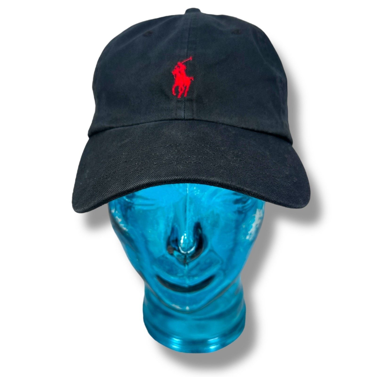Polo Ralph Lauren Polo Ralph Lauren Dad Hat OS Faded Black Red Cotton Golf Cap Size ONE SIZE - 1 Thumbnail