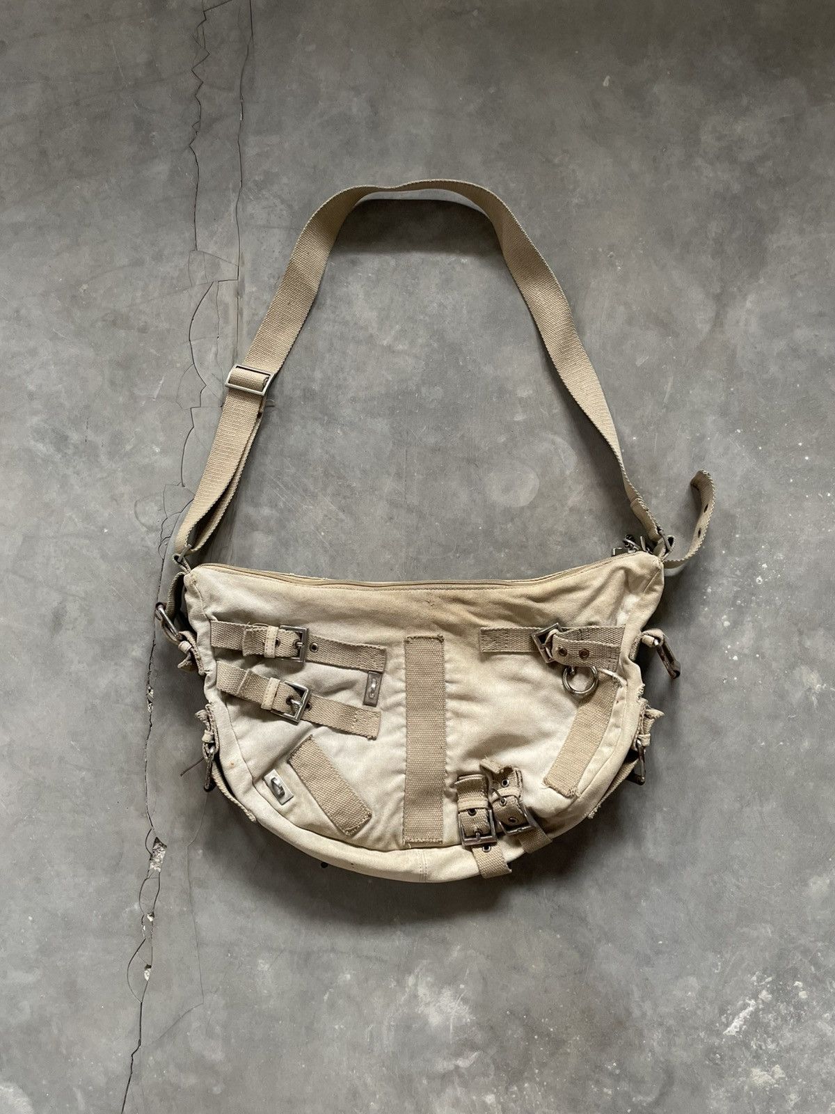 If Six Was Nine Sick Rare Military Multi Buckle Sling Bag Distressed Size ONE SIZE - 2 Thumbnail