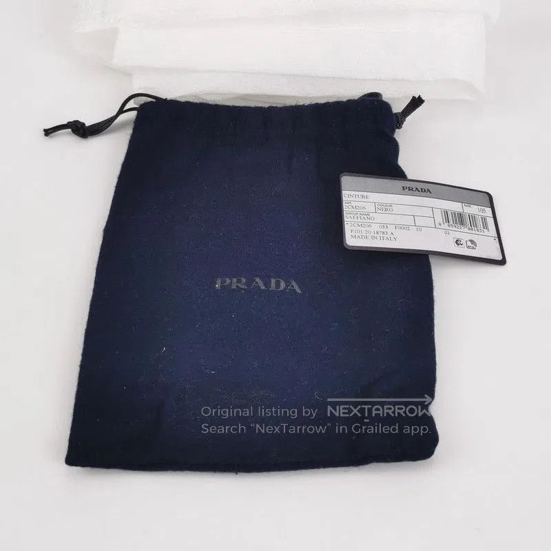 Prada Prada Black Leather Logo Buckle Belt. Size ONE SIZE - 5 Thumbnail