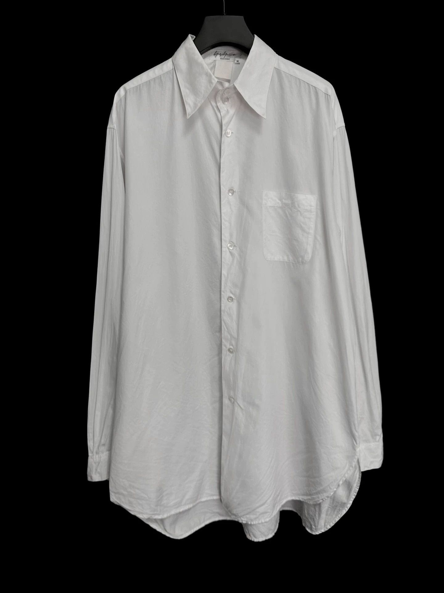 Yohji Yamamoto Yohji Yamamoto 94AW Pointed Collar White Cotton Shirt M Size US M / EU 48-50 / 2 - 1 Thumbnail
