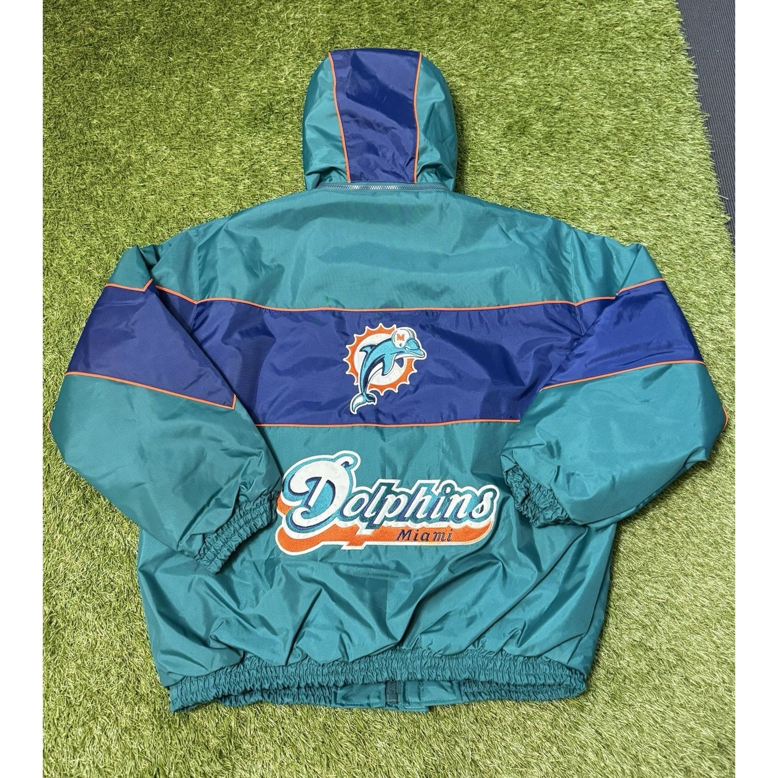 Jeff Hamilton 90s Jeff Hamilton Pro Sport Miami Dolphins Aqua Jacket L Size US L / EU 52-54 / 3 - 5 Thumbnail