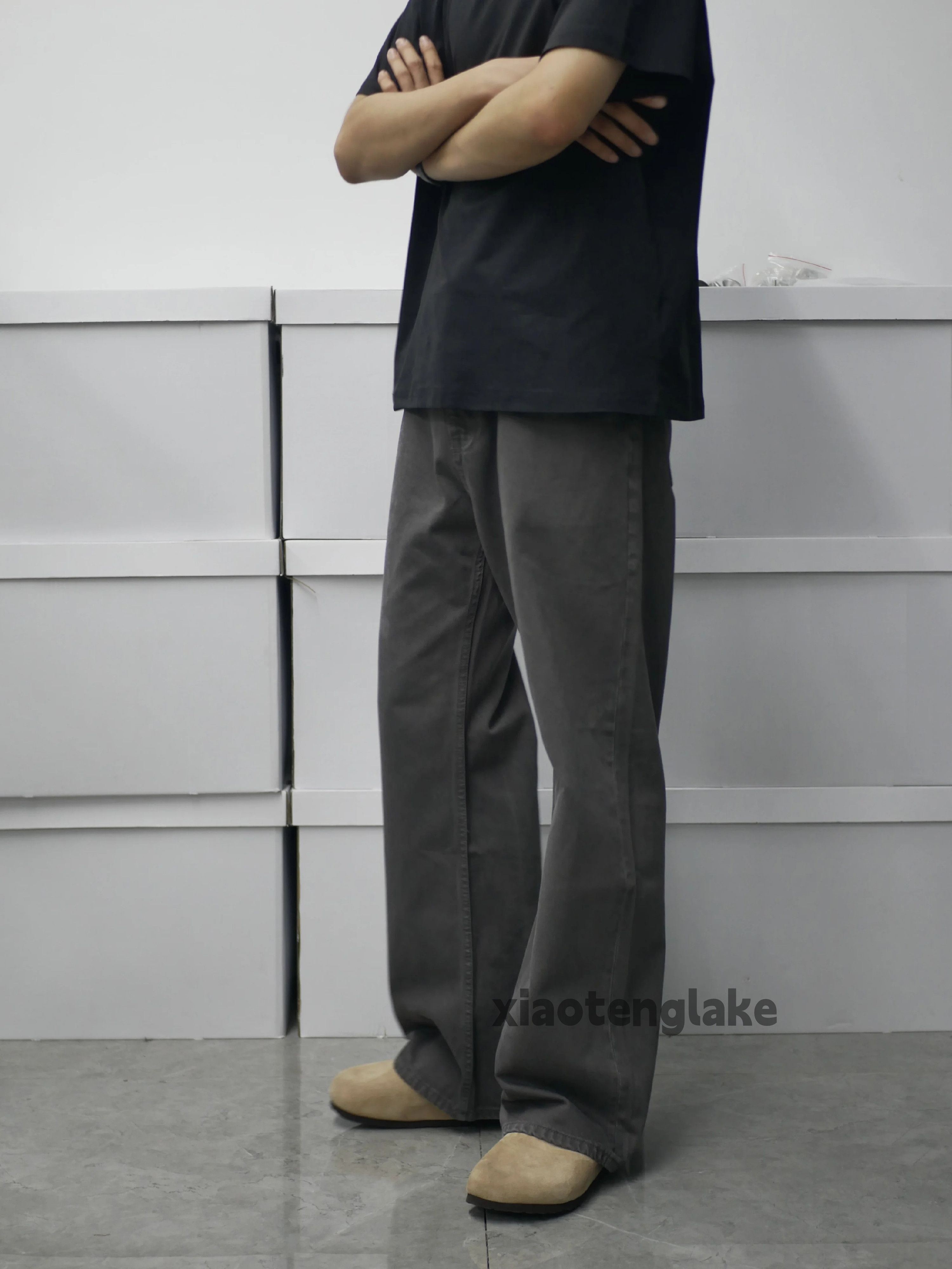 Jean × Vintage washed faded cleanfit yuppie loose baggy flared jeans Size US 36 / EU 52 - 3 Thumbnail