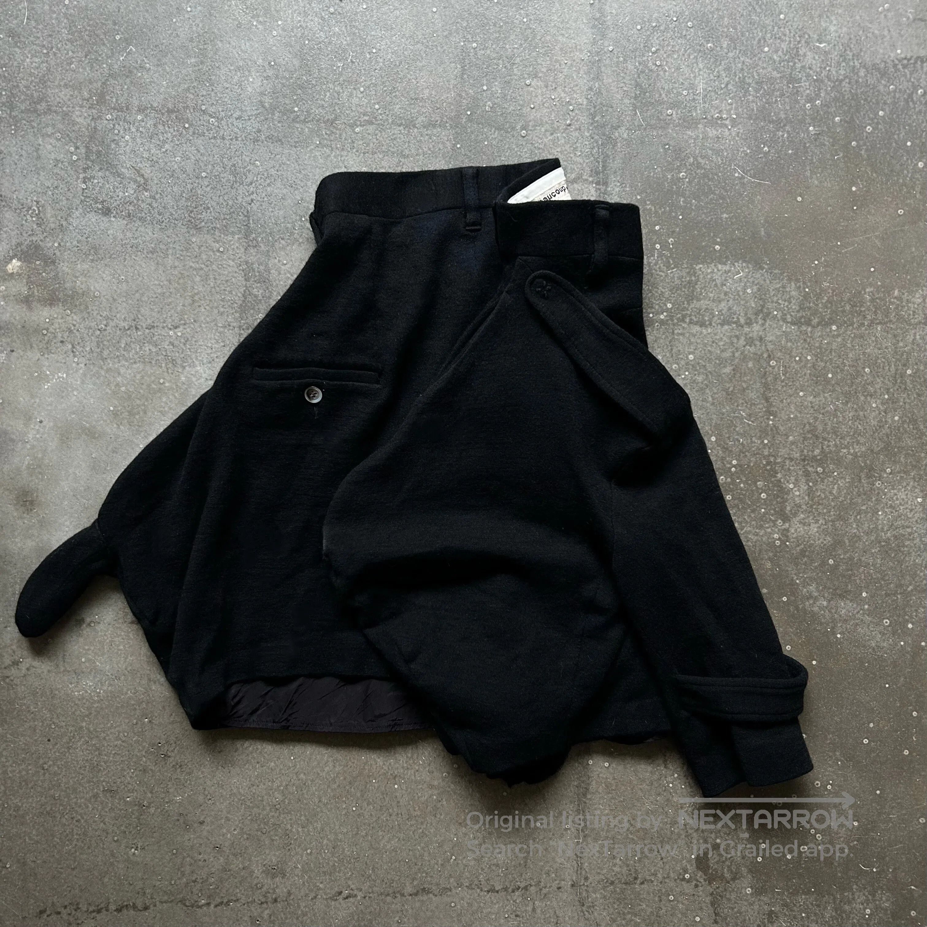 mercibeaucoup unique asymmetric black skirt. Size 30" / US 8 / IT 44 - 7 Thumbnail