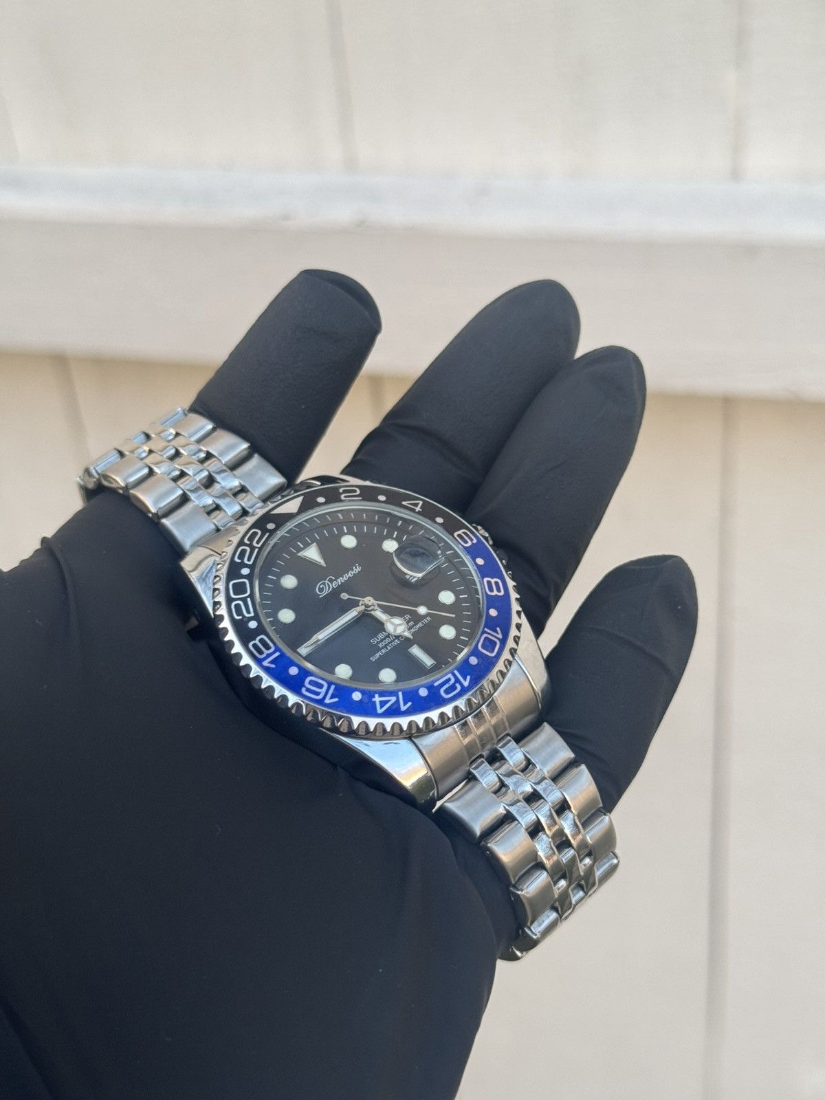 Other Stainless steel Blue GMT watch with black and blue face Size ONE SIZE - 3 Thumbnail
