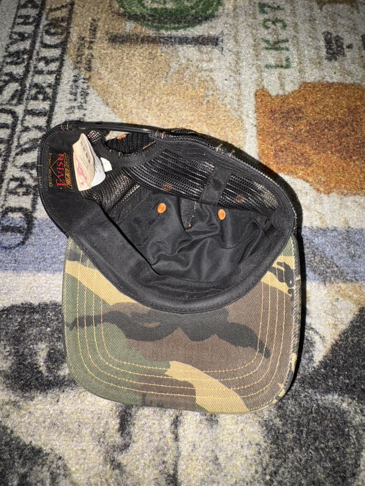 Evisu × Palace Palace x Evisu Denim Mesh Trucker Cap Camo Size ONE SIZE - 3 Thumbnail
