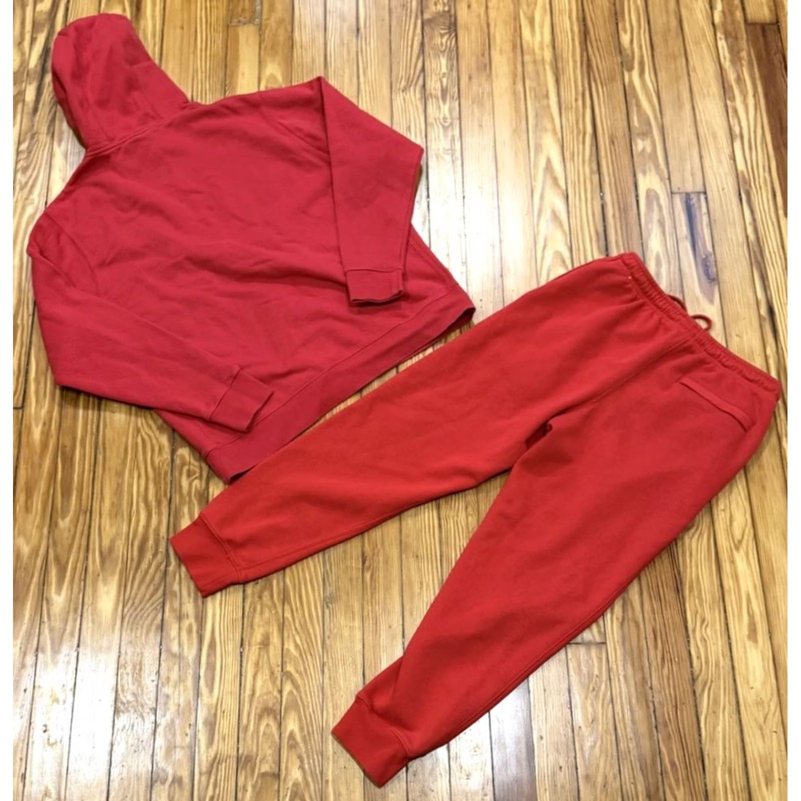 Nike Nike Sportswear Club Fleece Red Hoodie & Pants Sweatset Size M/XL Men Size US M / EU 48-50 / 2 - 2 Thumbnail