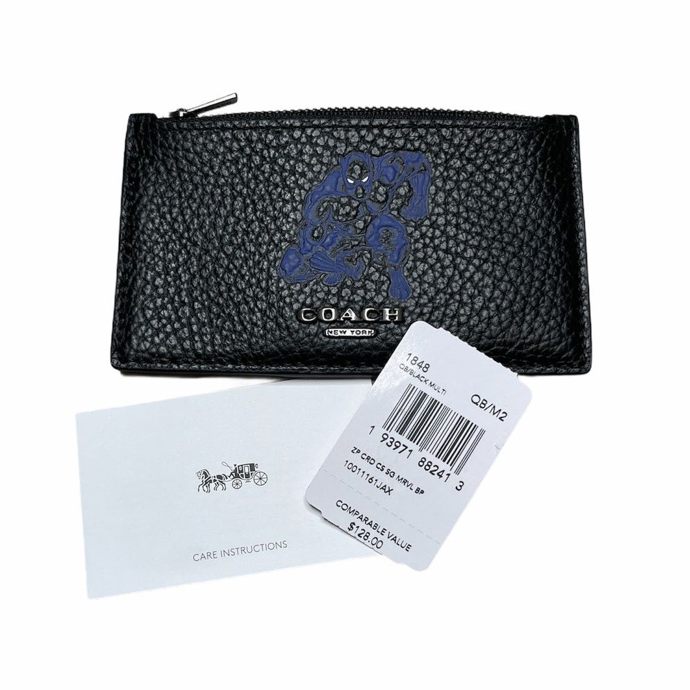 Coach Marvel Black Panther Zip Card Case