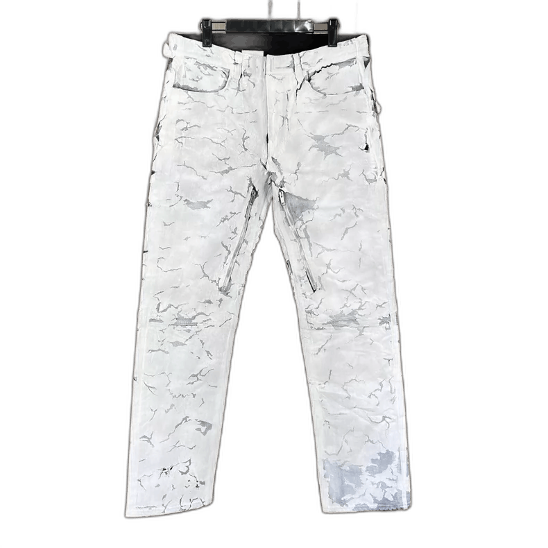 Givenchy Givenchy Givenchy x MMW Painted Denim Pants in White -2507 Size US 34 / EU 50 - 1 Thumbnail