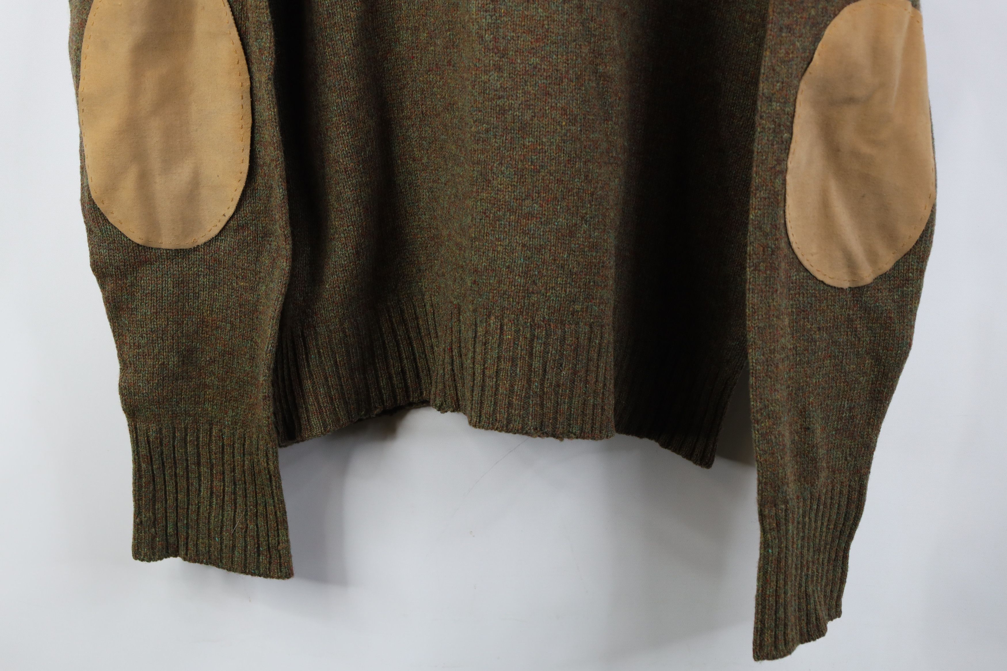 Vintage Vintage 50s Fleck Elbow Patch Wool Knit V-Neck Sweater Size US XL / EU 56 / 4 - 3 Thumbnail