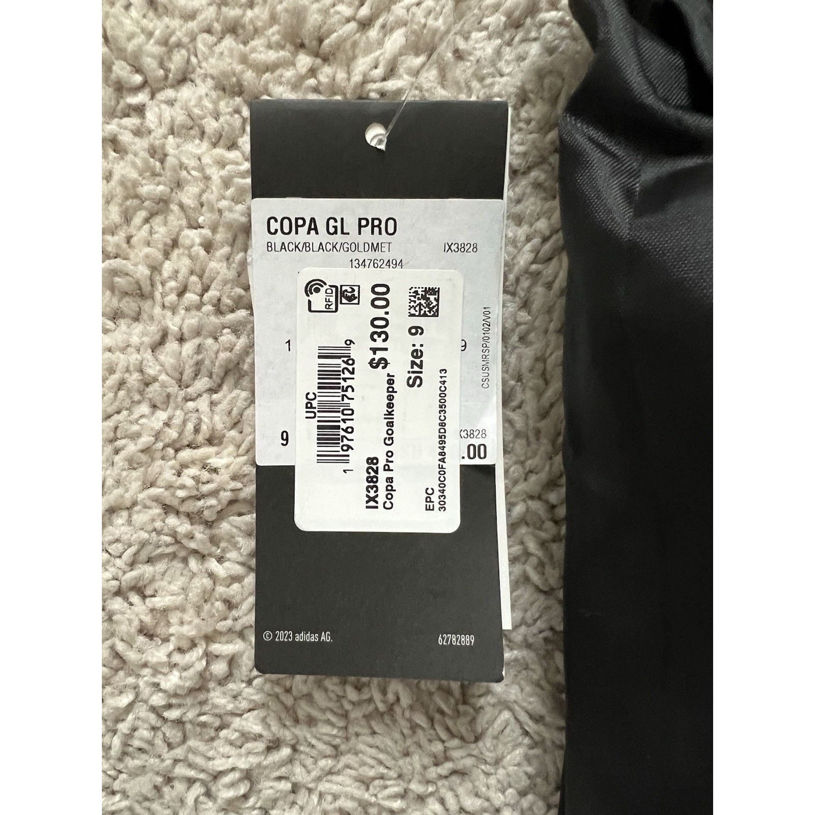 Adidas Adidas Copa Pro Goalkeeper Goalie Gloves Black Gold Size 9 Size ONE SIZE - 12 Thumbnail