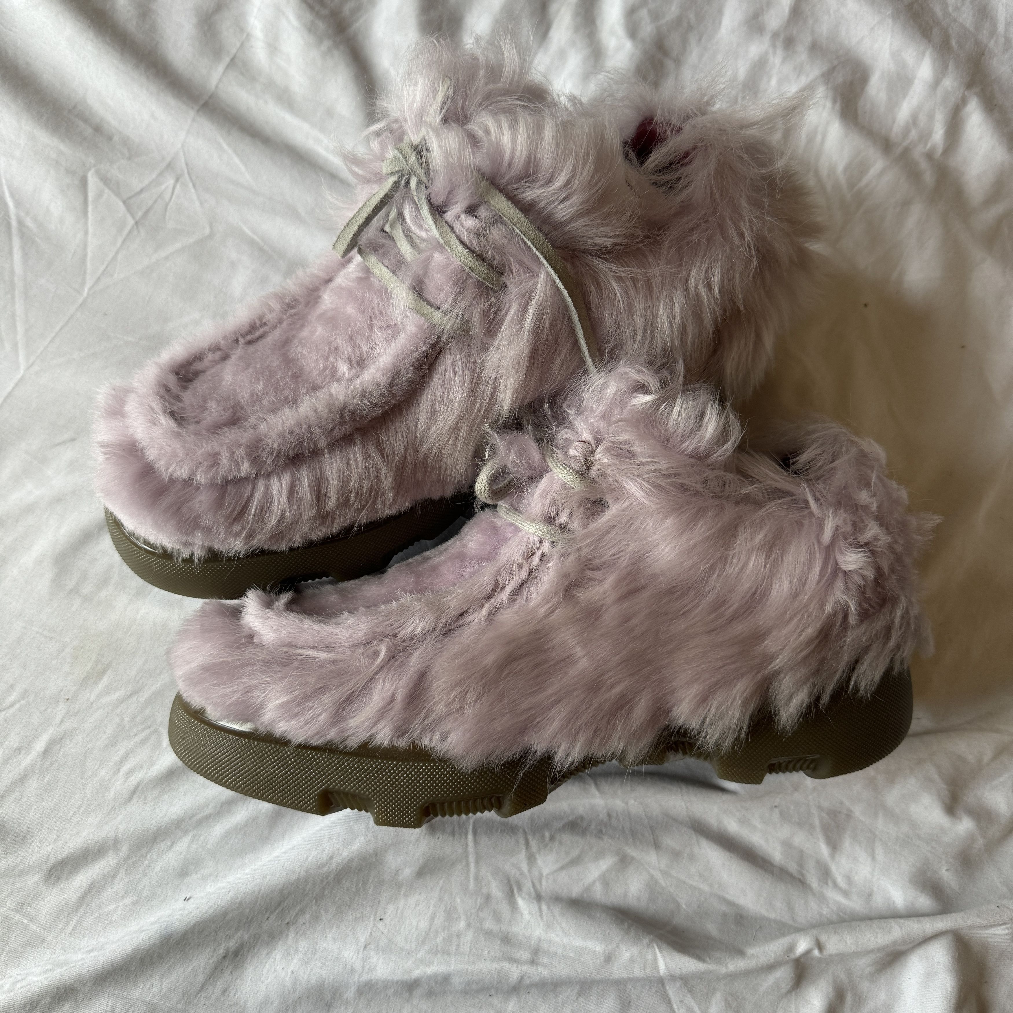 Burberry shearling Lamb fur Creeper shoes Size US 9 / EU 42 - 15 Thumbnail