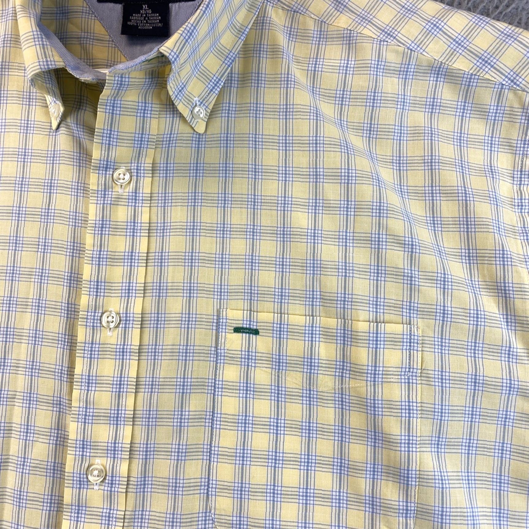 Tommy Hilfiger Tommy Hilfiger yellow Dress Shirt Top Short Sleeve Cotton XL 46-37 Regular Dress Shirt Classic Fit Men / 100% Cotton / Pocket Button Size US XL / EU 56 / 4 - 3 Thumbnail