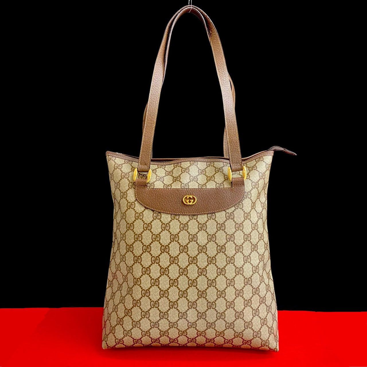 Gucci Gucci Tote Bag Brown Leather Size ONE SIZE - 1 Thumbnail