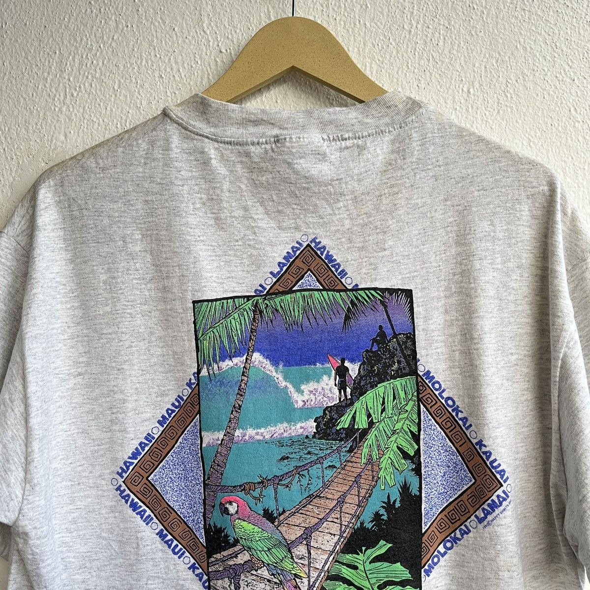 Vintage Real Vintage Hawaii 1992 Happy Shirts Inc Single Stitch Size US L / EU 52-54 / 3 - 20 Thumbnail