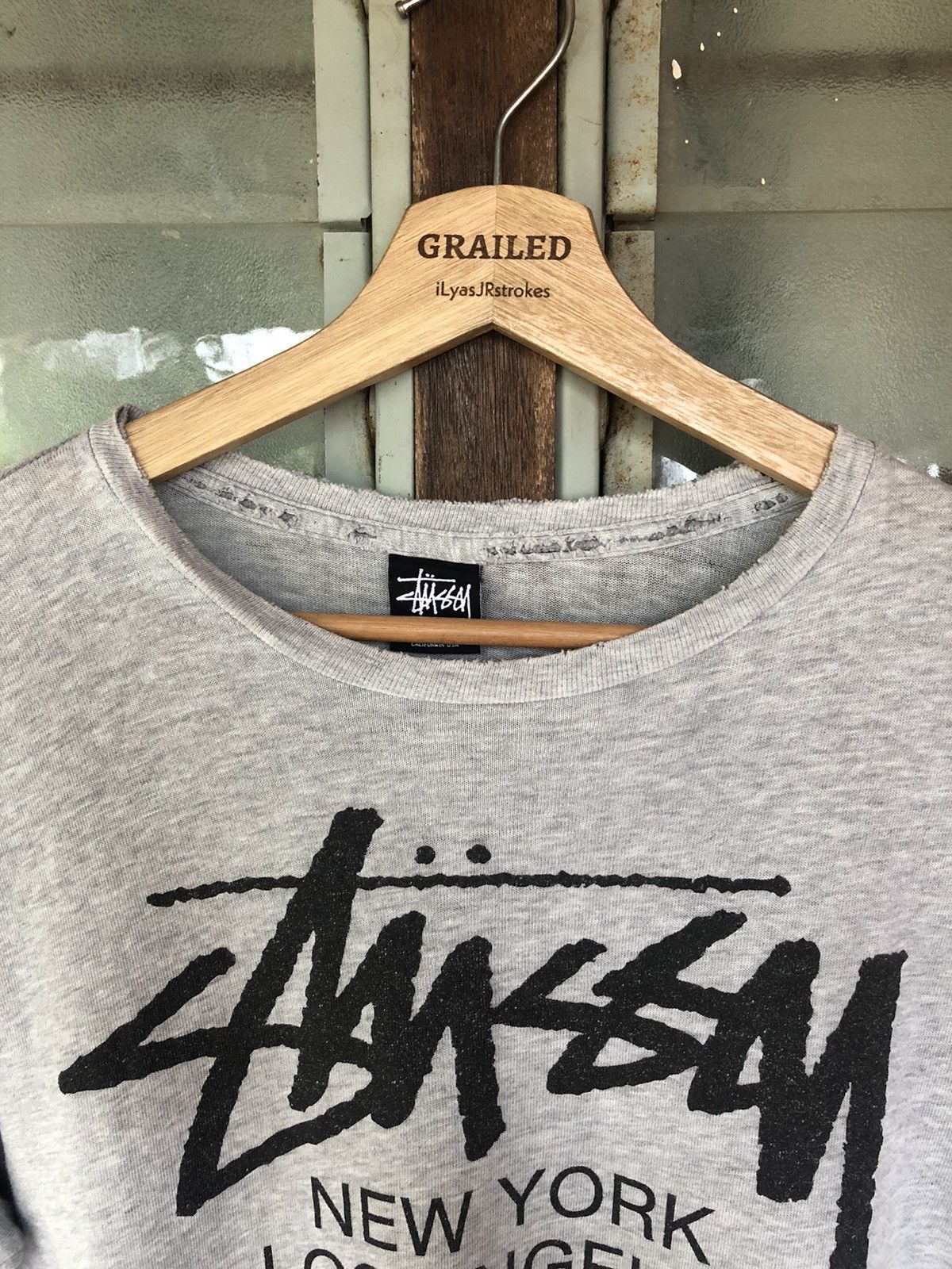 Stussy Vintage Thrashed Stussy Tour Long Sleeve Tee Size US M / EU 48-50 / 2 - 14 Thumbnail