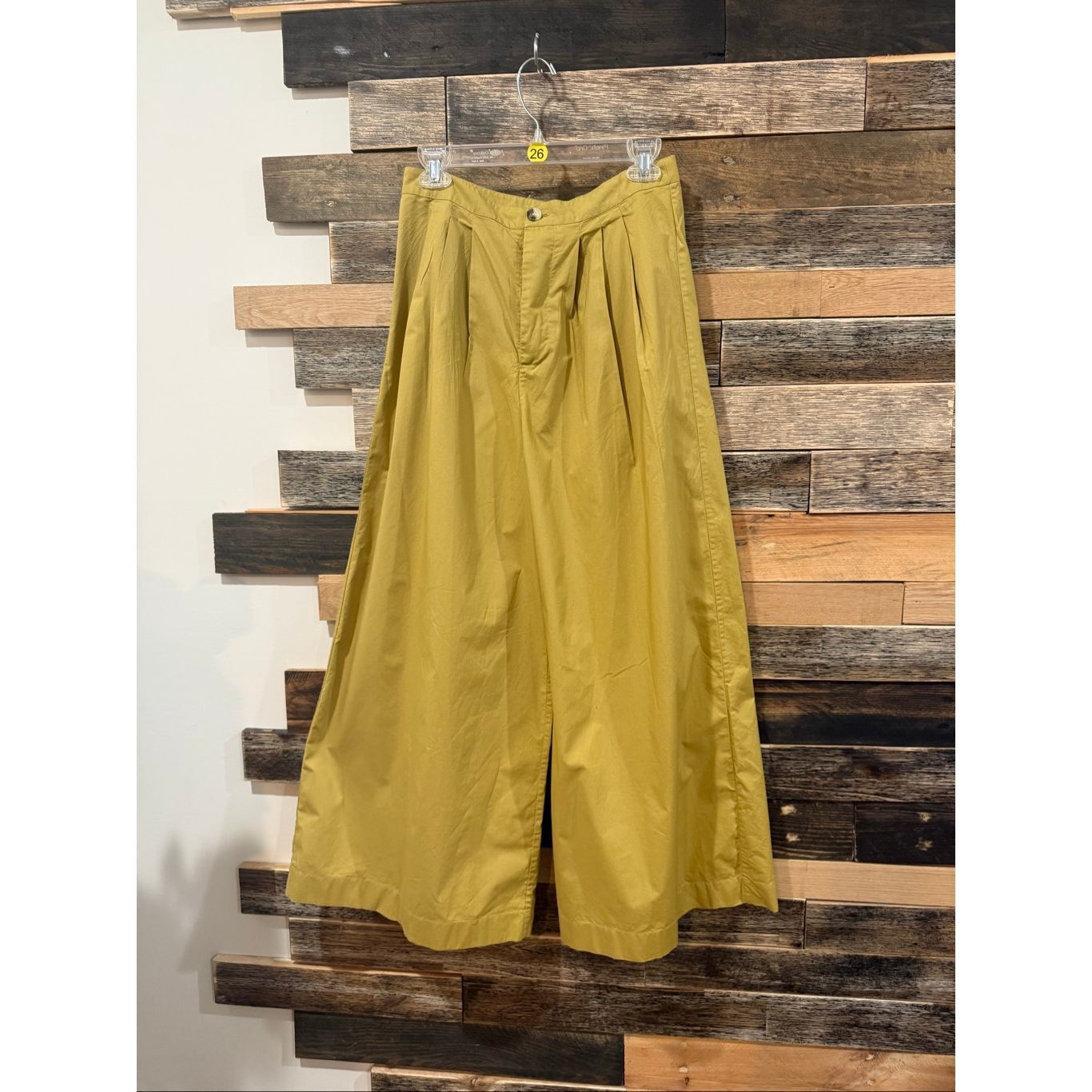 DOEN Doen Women's Yellow/Green Valentin Pleated Cotton-poplin Wid Size 30" / US 8 / IT 44 - 1 Thumbnail