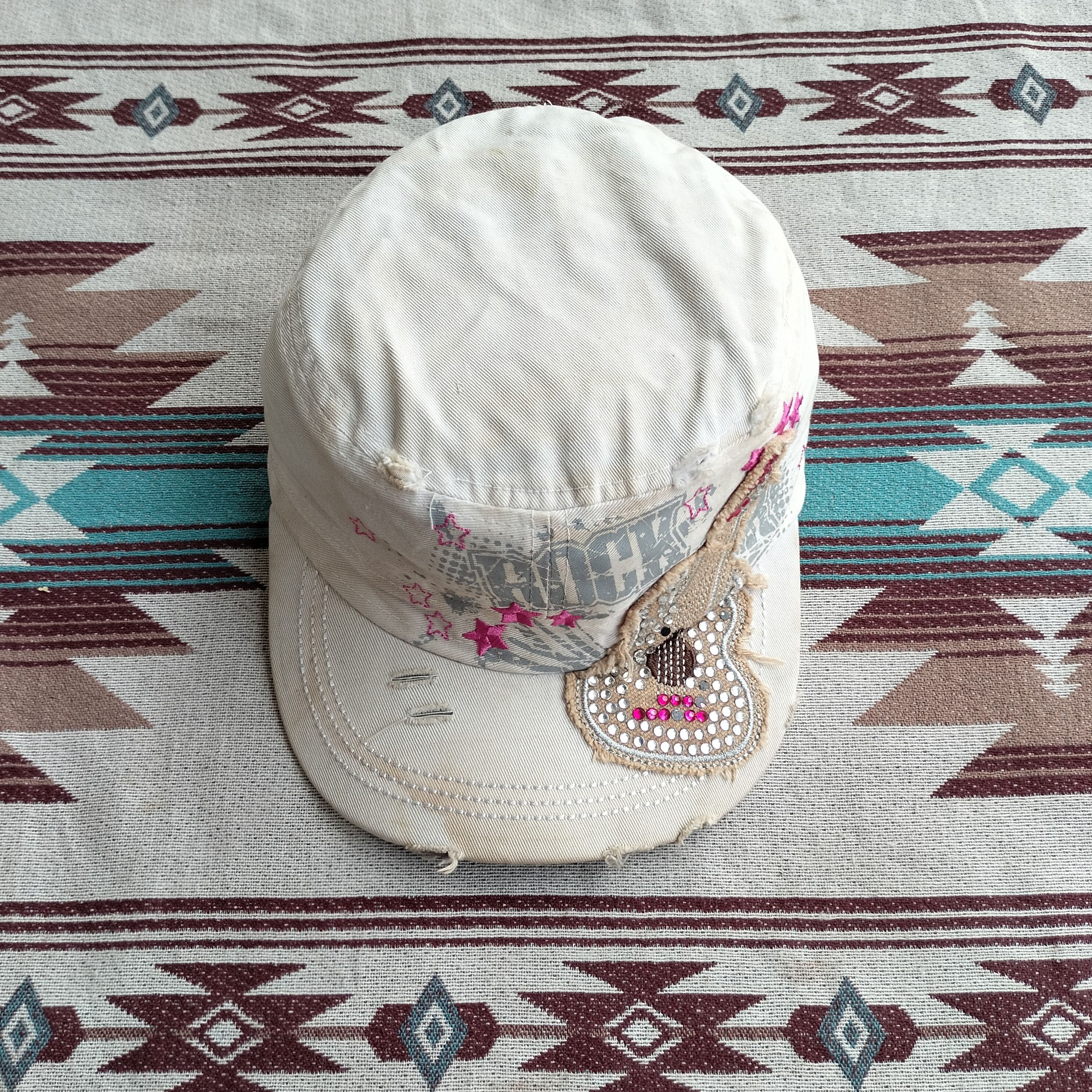 GOA Y2k cadet hats leader Rock rhinestone ripped Size ONE SIZE - 2 Thumbnail