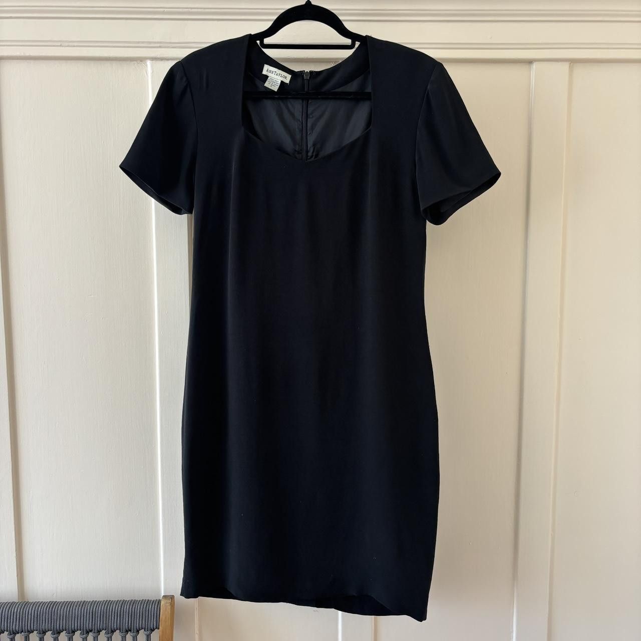 Ann Taylor 100% Silk 90s Vintage Ann Taylor Sweetheart Shift Dress Size M / US 6-8 / IT 42-44 - 2 Thumbnail