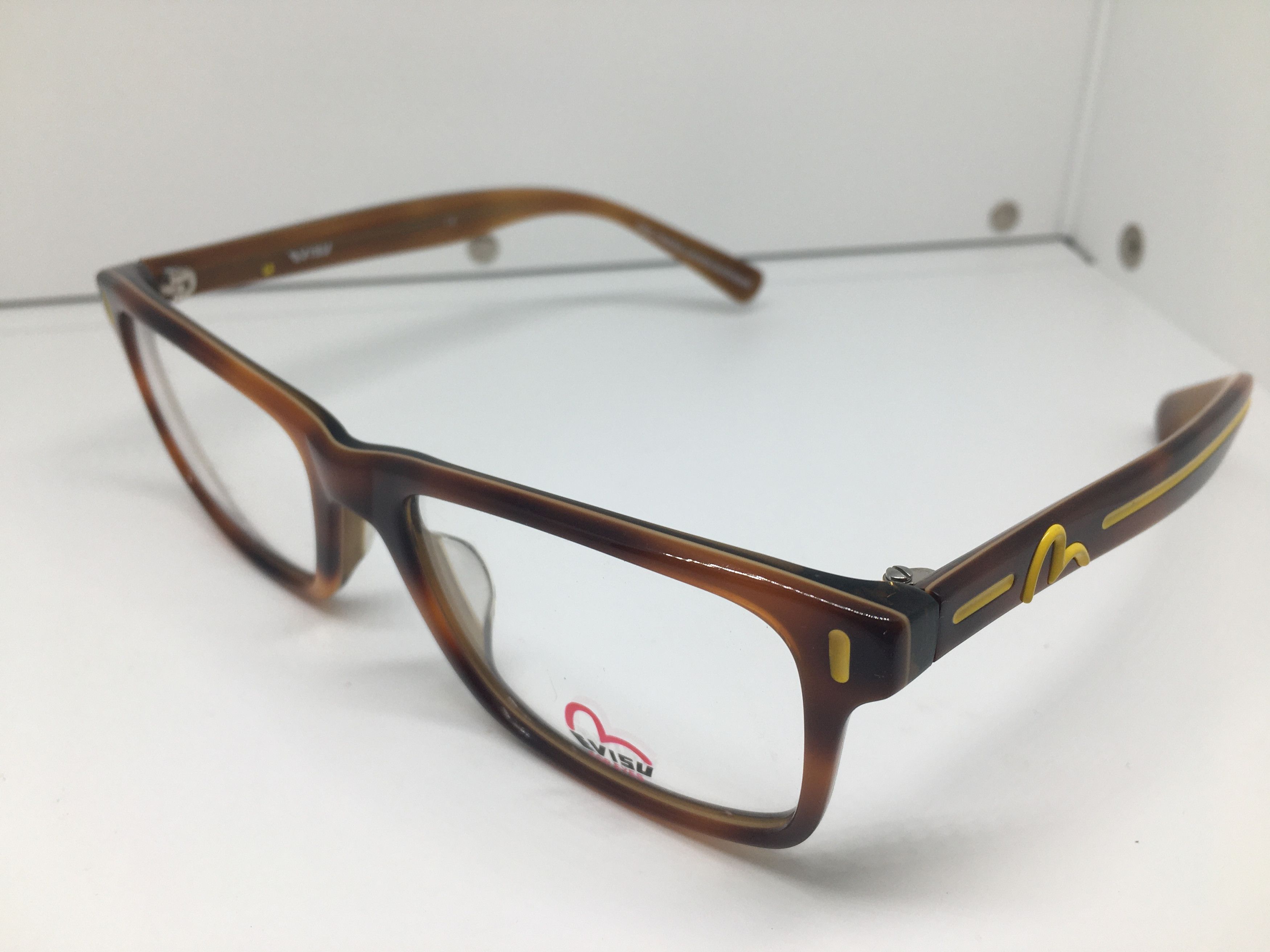 Evisu Evisu EV-0001 Browm Acetate Eyeglasses Frame Size ONE SIZE - 2 Thumbnail