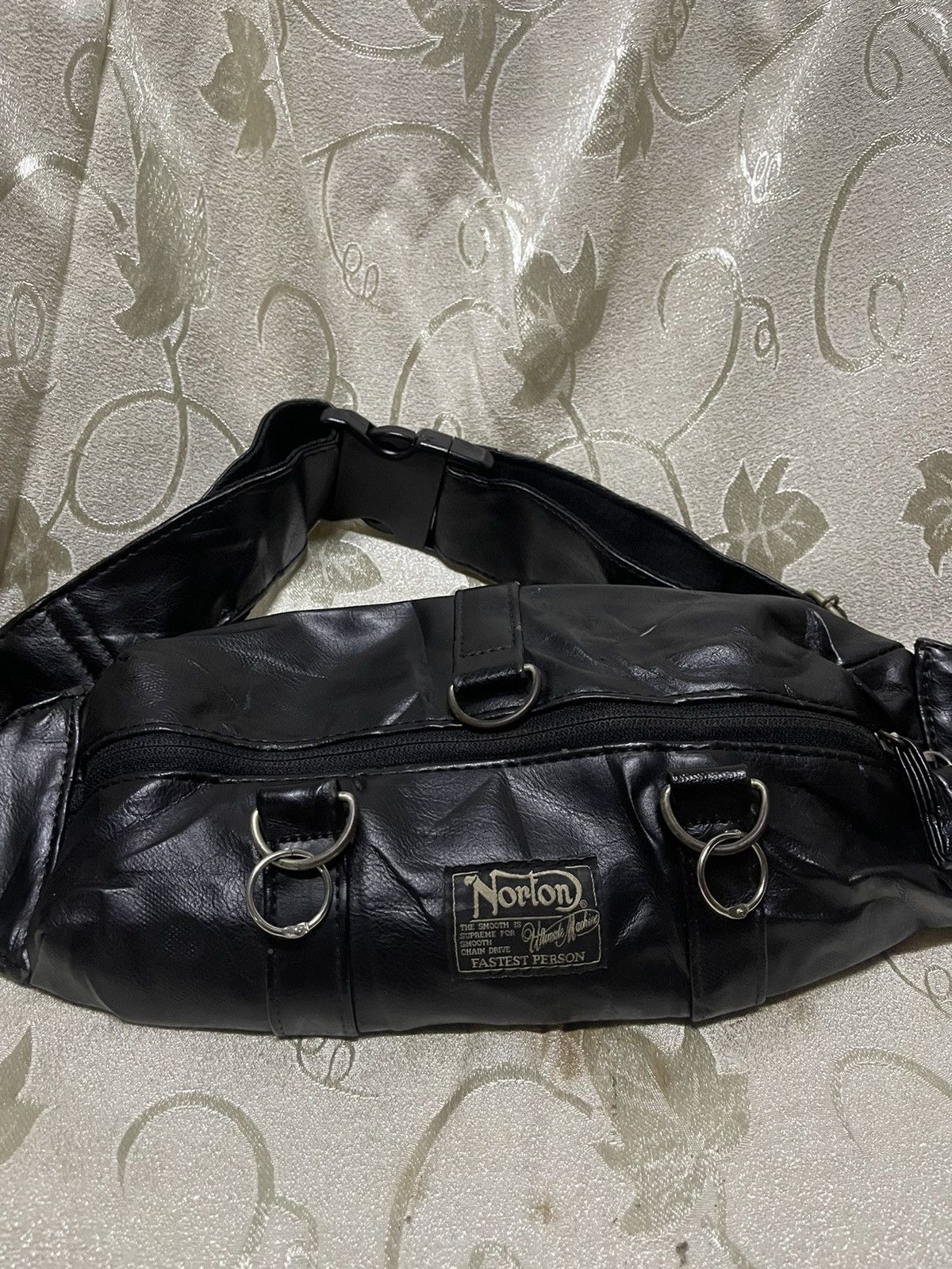 Japanese Brand × Norton BLACK BONDAGE CROSS BODY POUCH BAG NORTON ENGLAND Size ONE SIZE - 2 Thumbnail