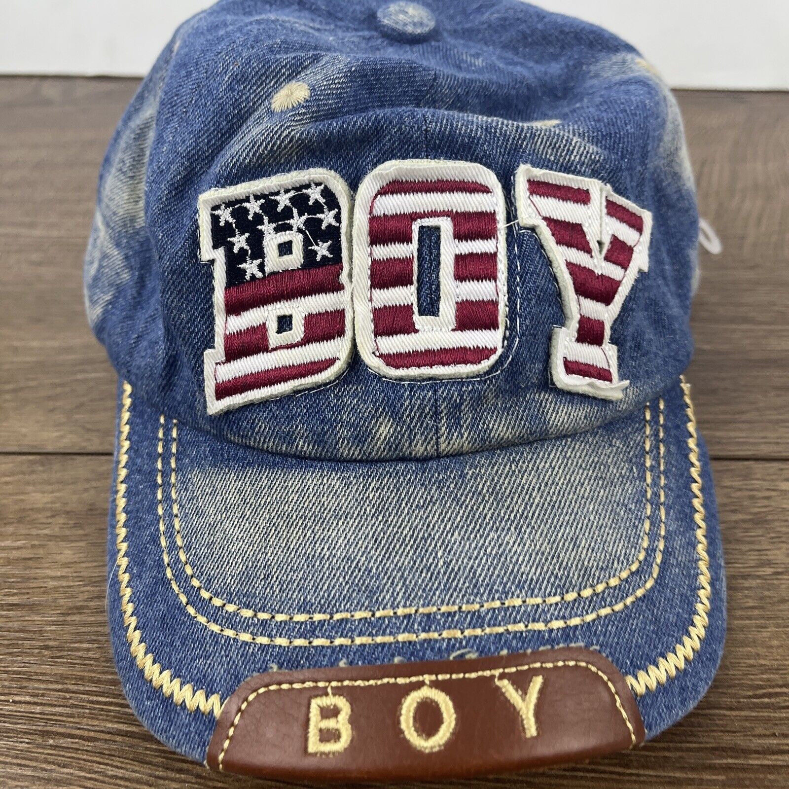 Other Boy Hat Blue Jean Boy Hat Blue Hat Adjustable Youth Size Blu Size ONE SIZE - 6 Thumbnail