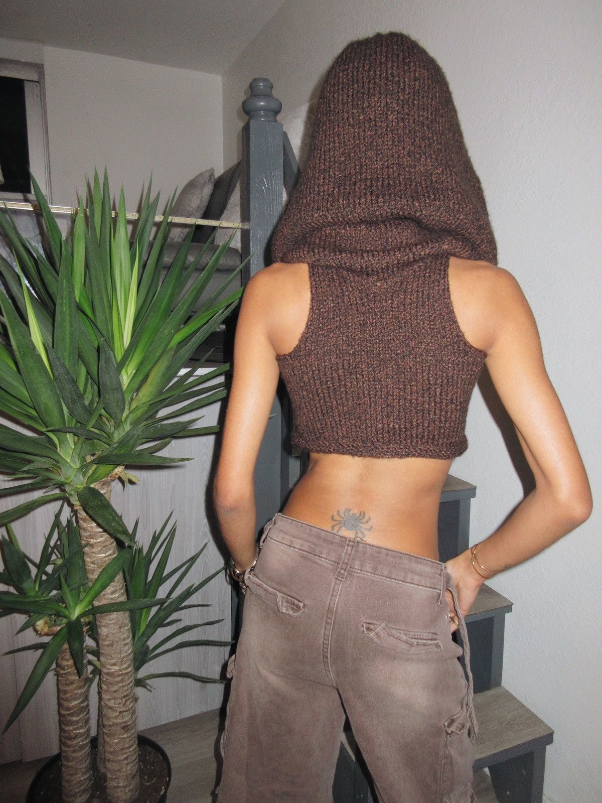 Other Knitted Hoodie Cowl Crop Top Size XS / US 0-2 / IT 36-38 - 4 Thumbnail