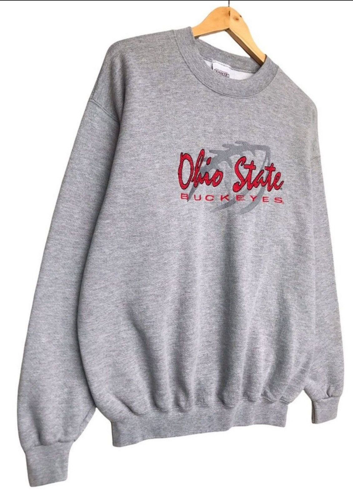 Vintage Vintage 90s Ohio State Embroidered Spellout Sweatshirt Size US L / EU 52-54 / 3 - 2 Thumbnail